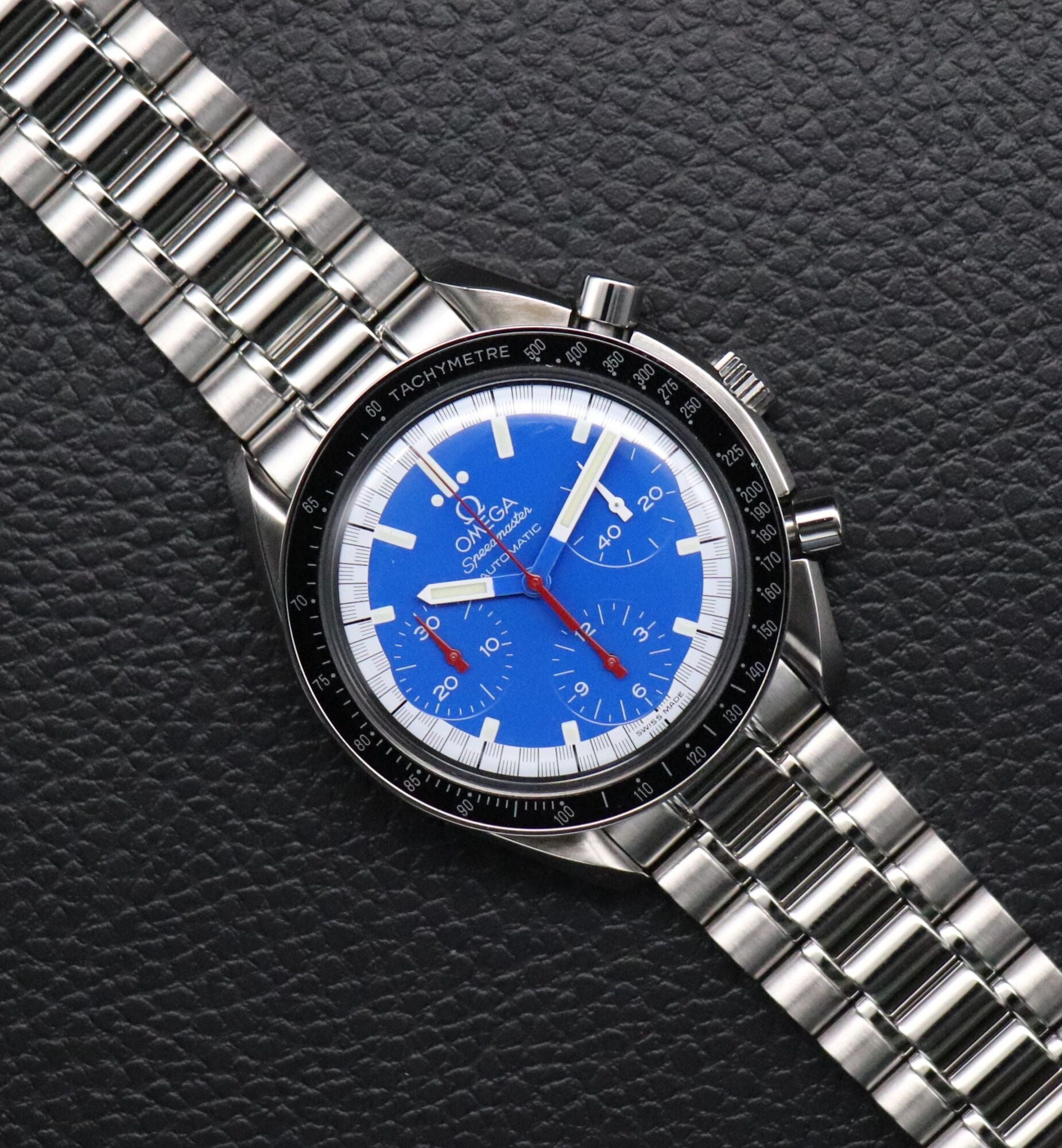 Omega Speedmaster Reduced 3510.81 Schumacher Fullset Blue Dial Box+Papers