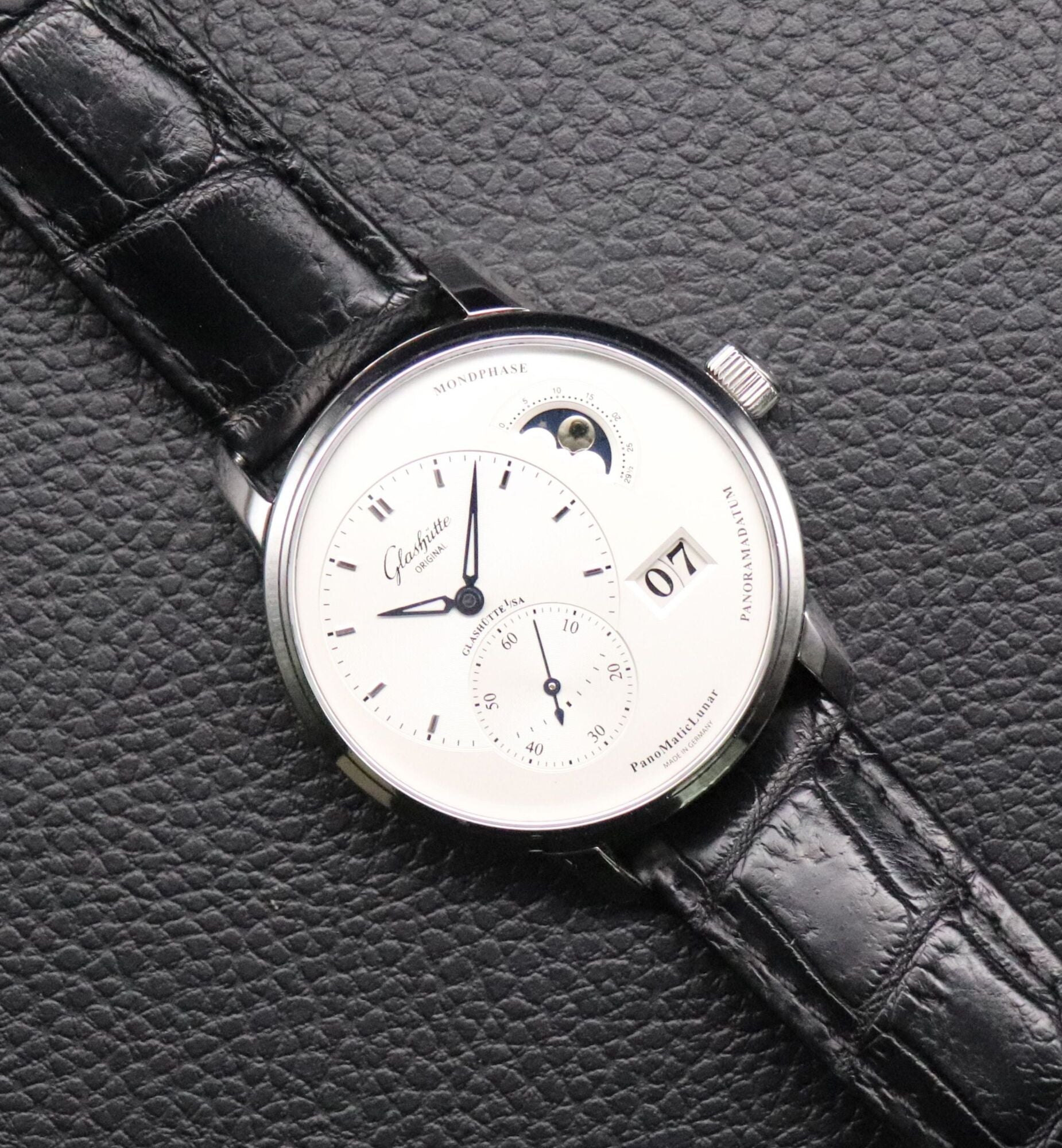 Glashütte Original PantoMaticLunar 19002423261 Fullset 2020 Box+Papers Extra Leather Strap
