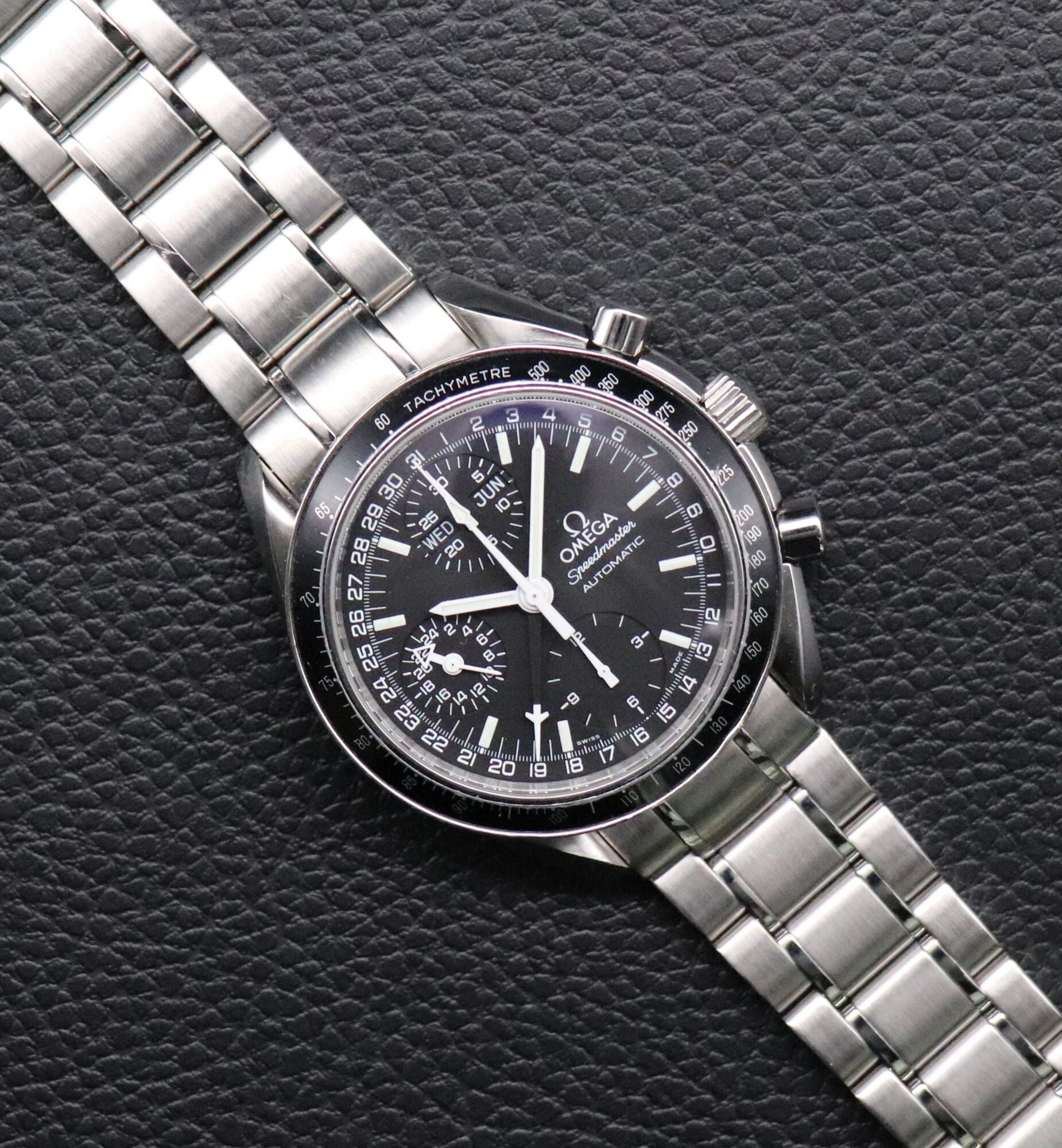 Omega Speedmaster Day Date 3520.50 Black Dial 1998 Papers