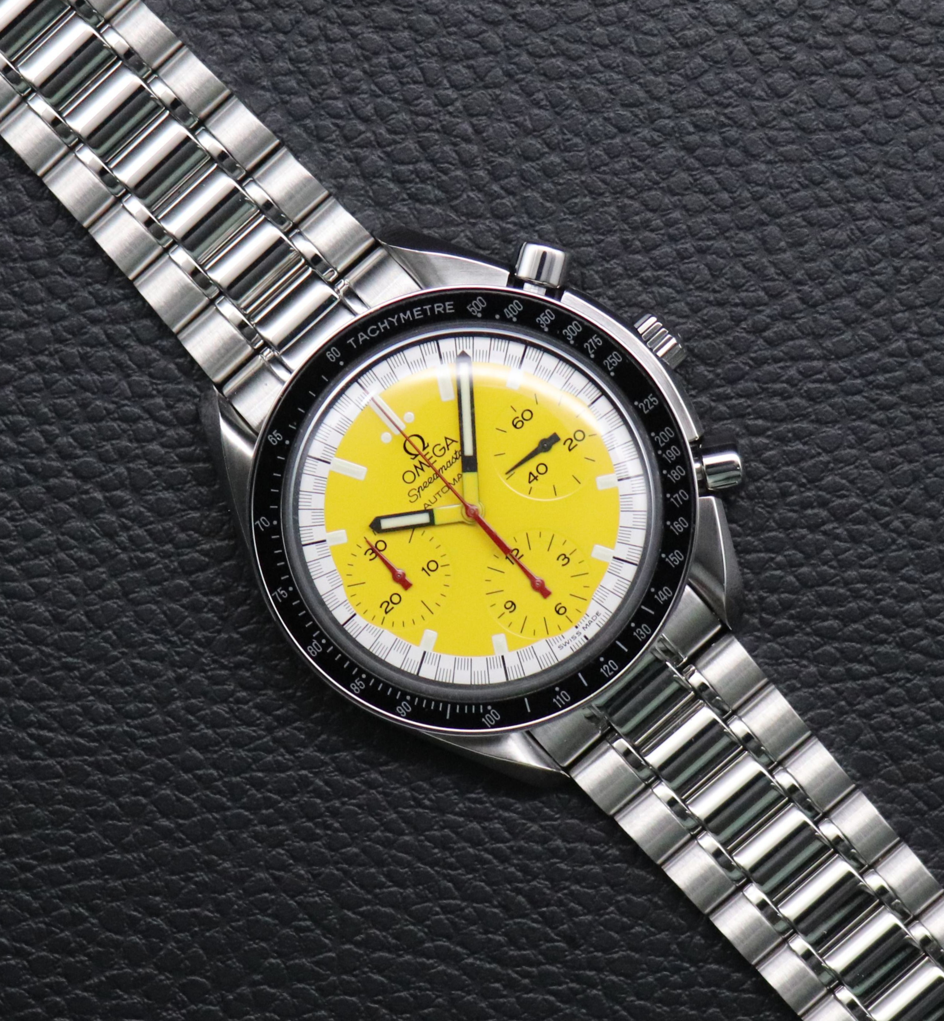 Omega Speedmaster Reduced 3510.12 Schumacher Yellow Dial 1998