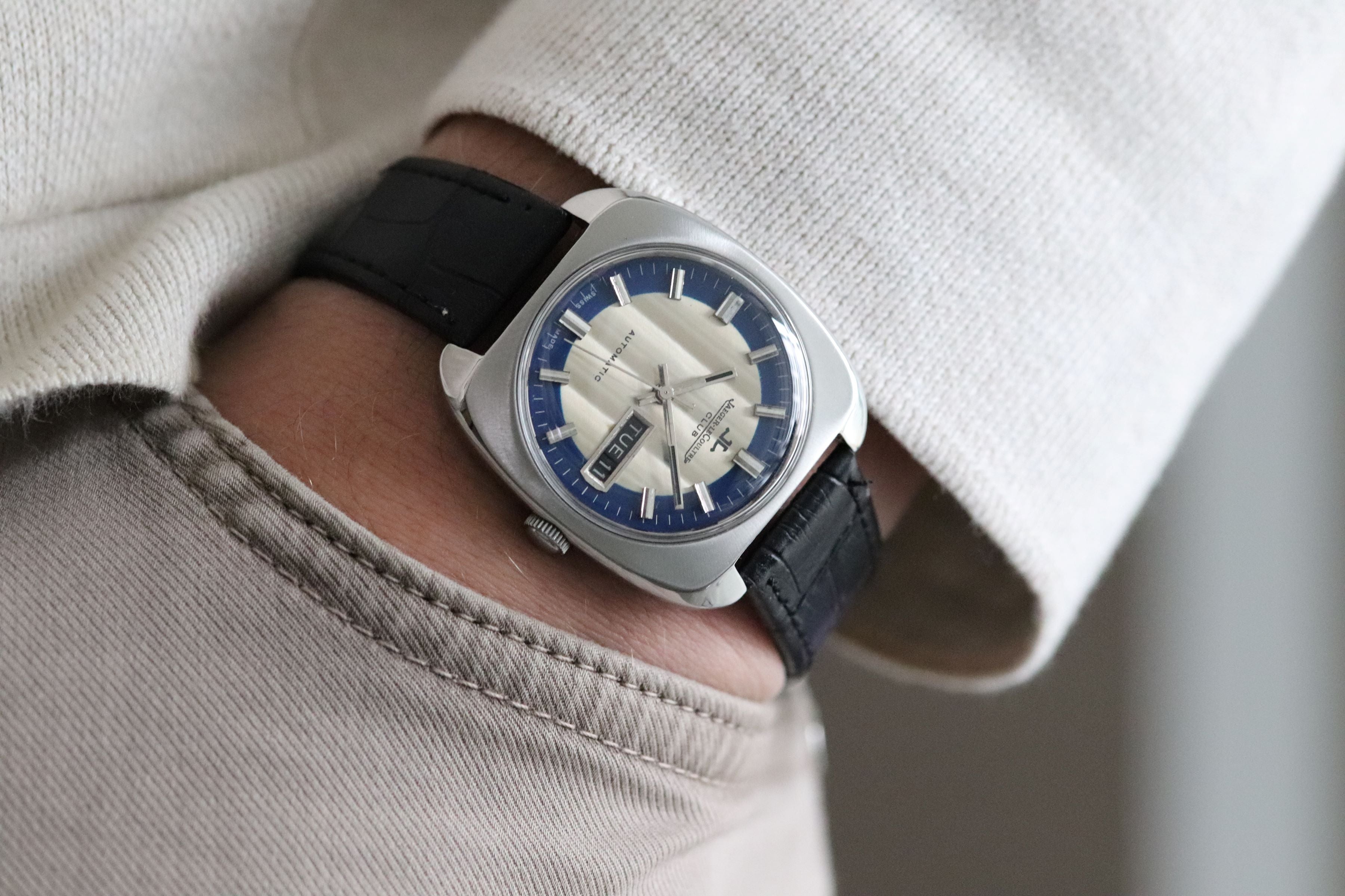 Jaeger-LeCoultre Club E300305 Day Date Blue Automatic 1972 Sector