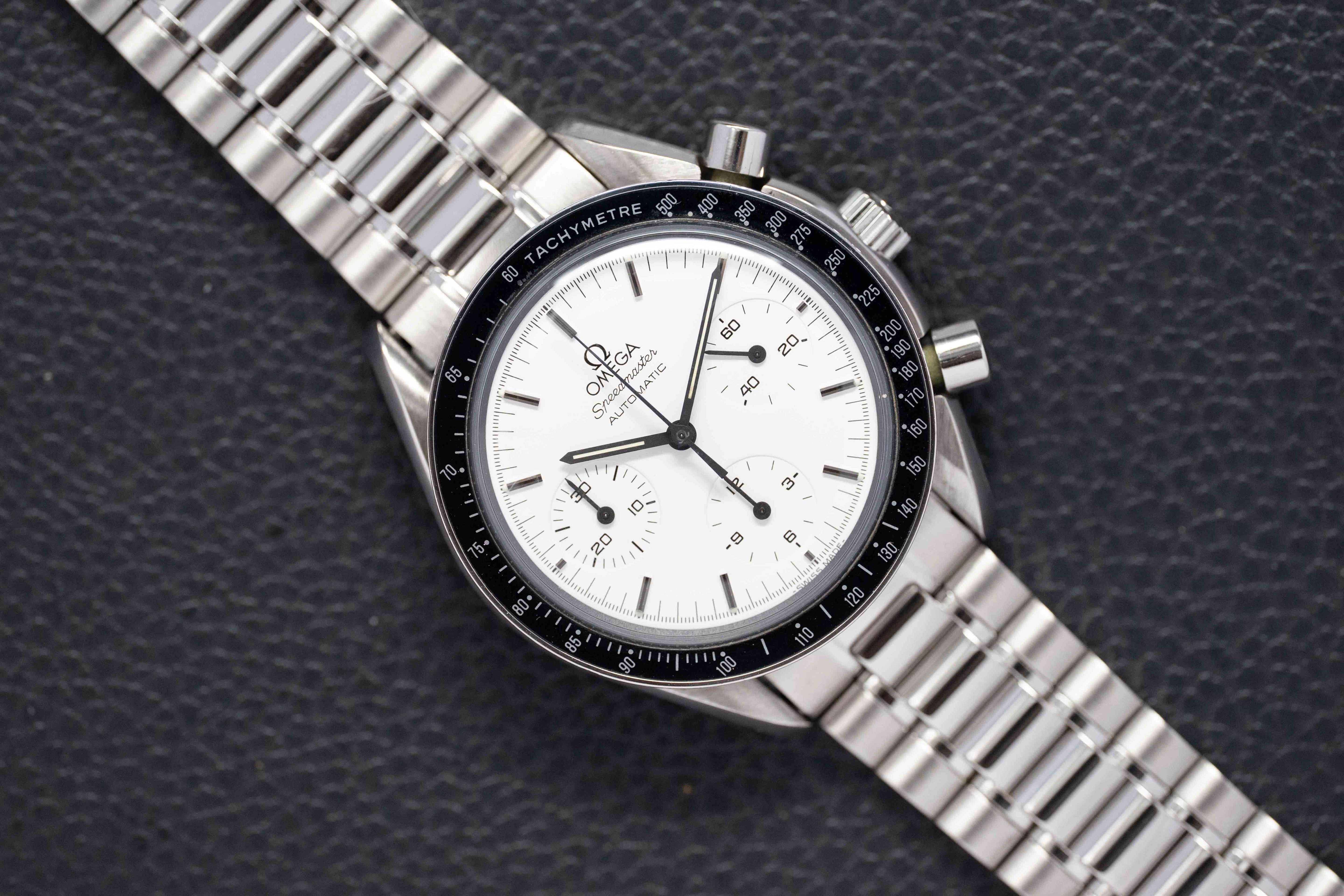 Omega Speedmaster Reduced 3510.20 Albino White Dial 1990 Papers