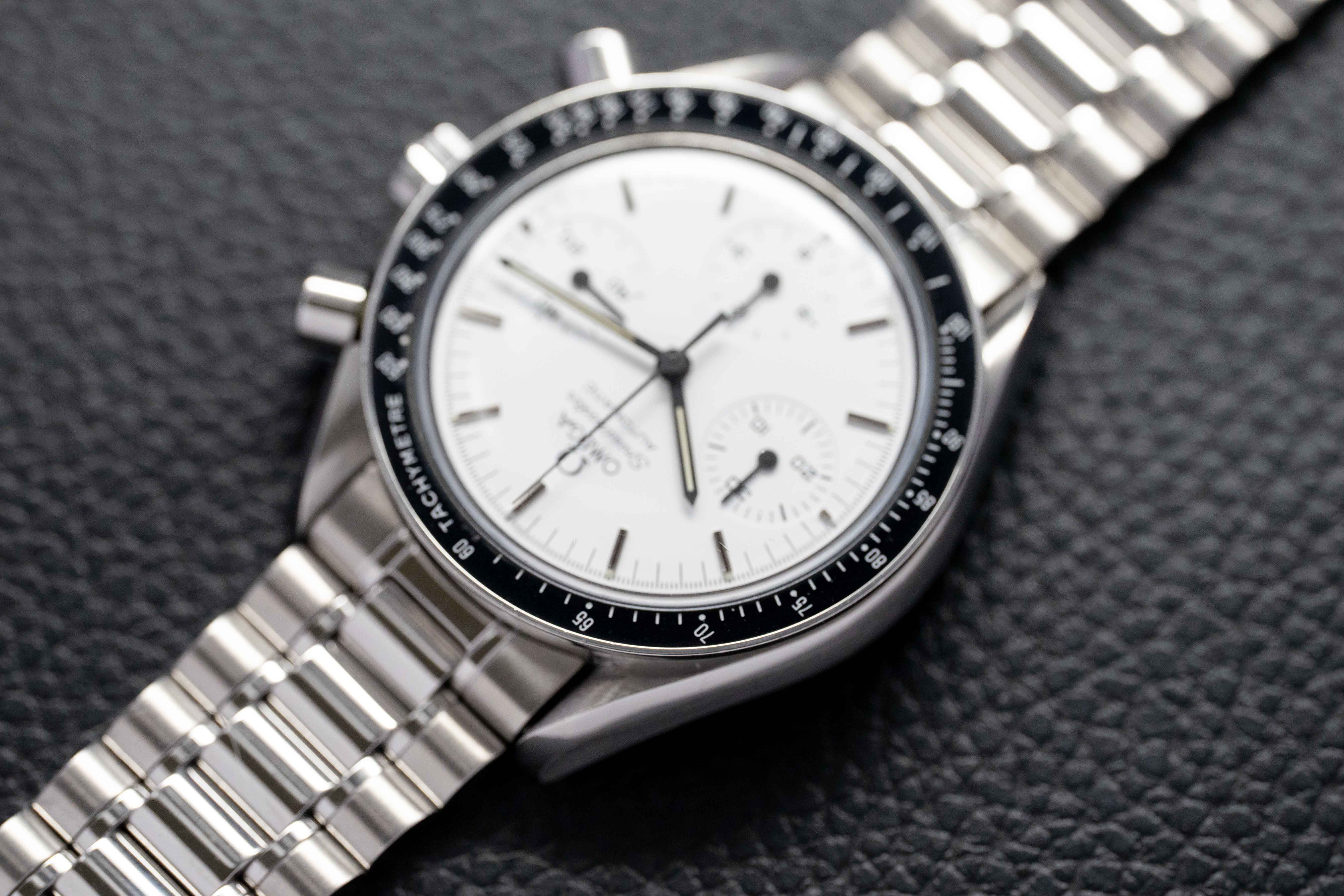 Omega Speedmaster Reduced 3510.20 Albino White Dial 1990 Papers