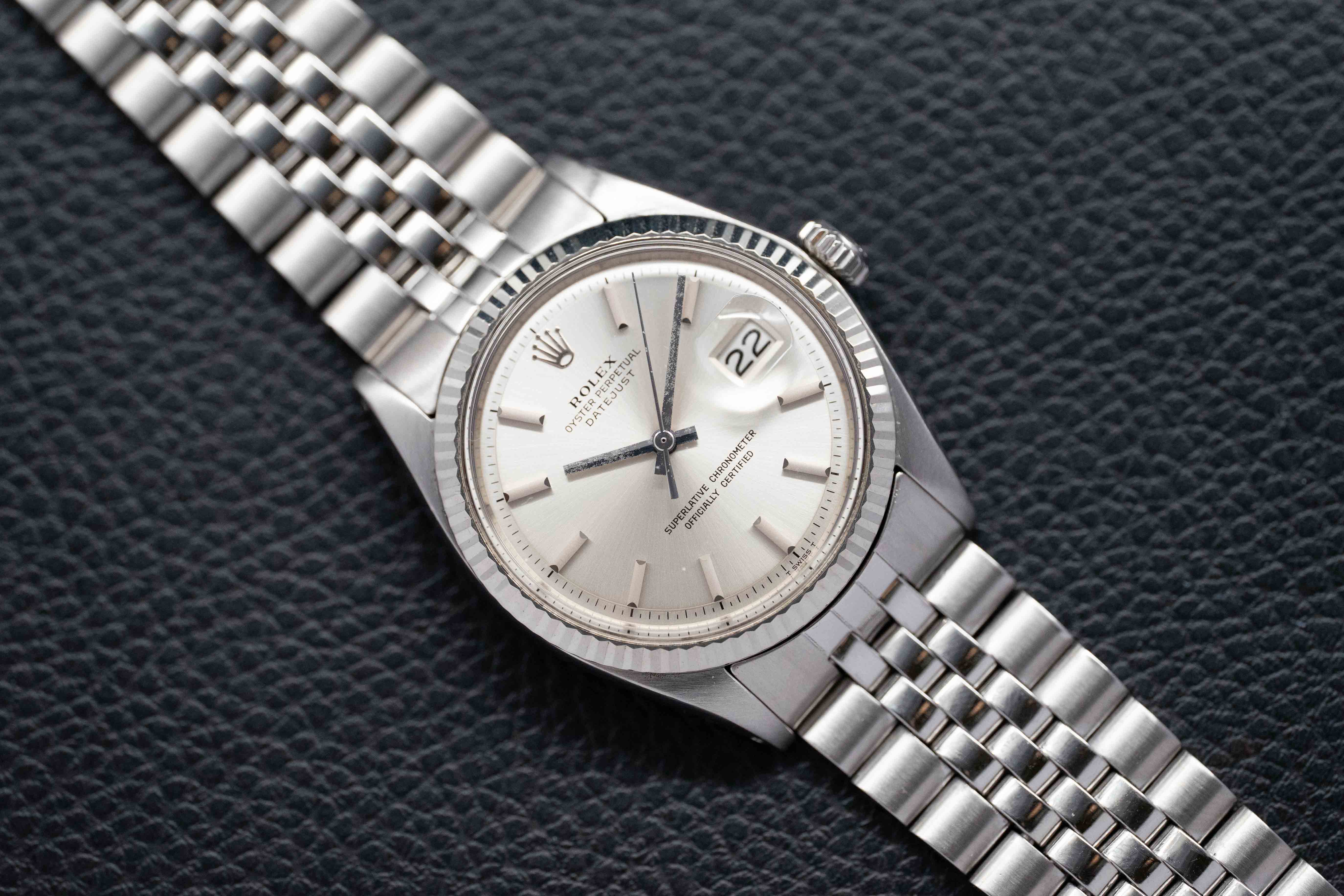 Rolex Datejust 1601 Silver Dial Fullset 1971 Box+Papers