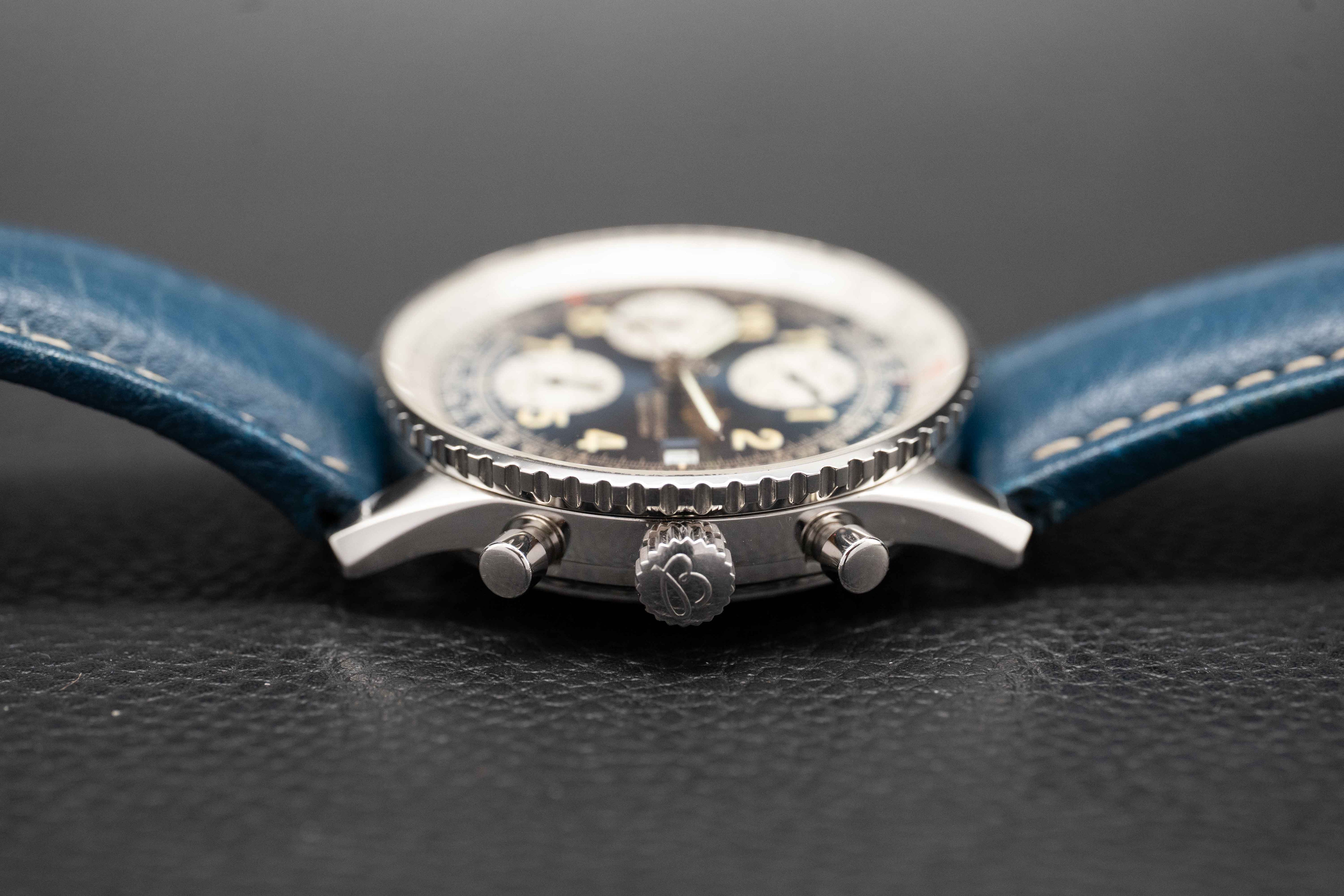 Breitling Old Navitimer A13022 Chronograph Blue Dial 1999