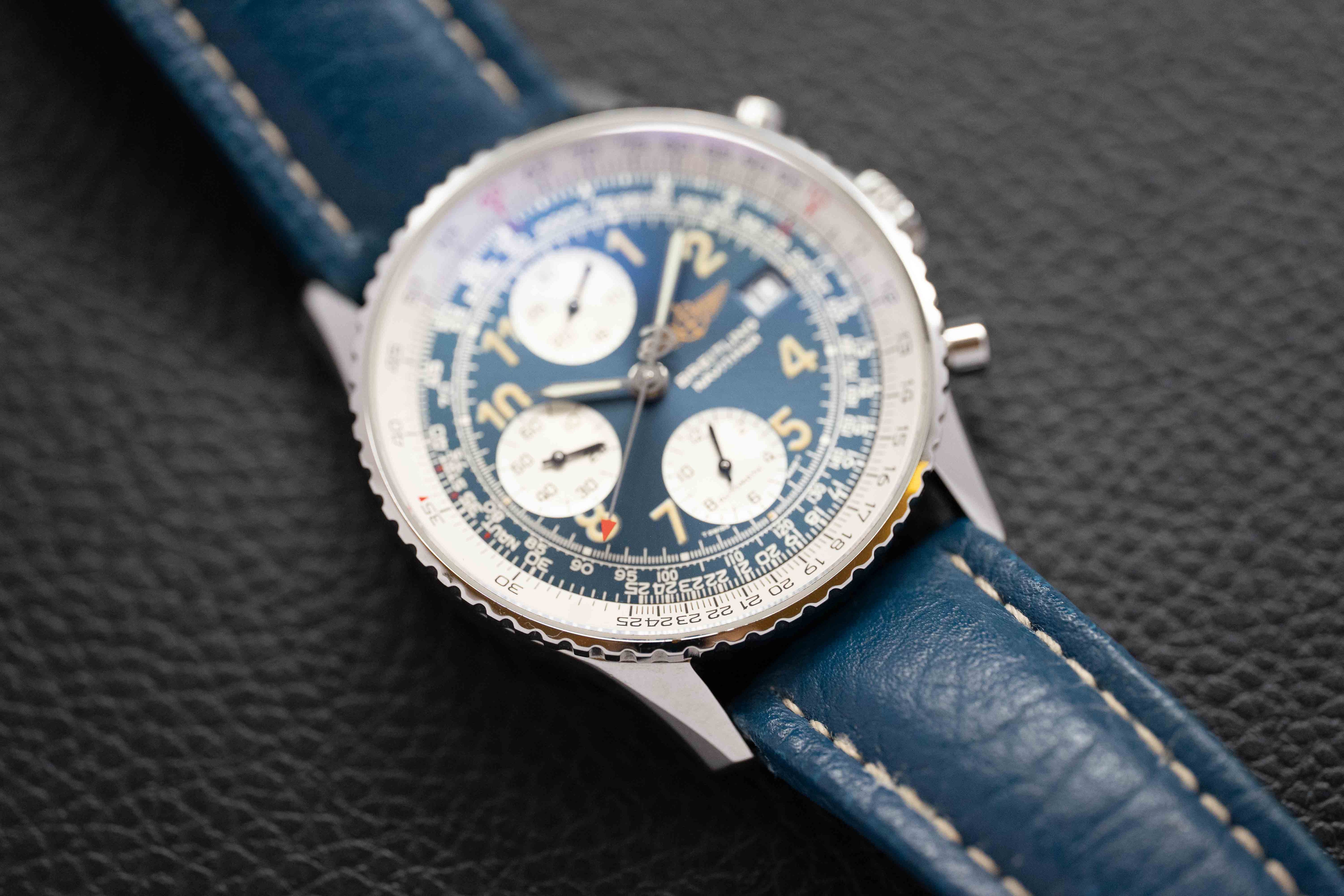 Breitling Old Navitimer A13022 Chronograph Blue Dial 1999