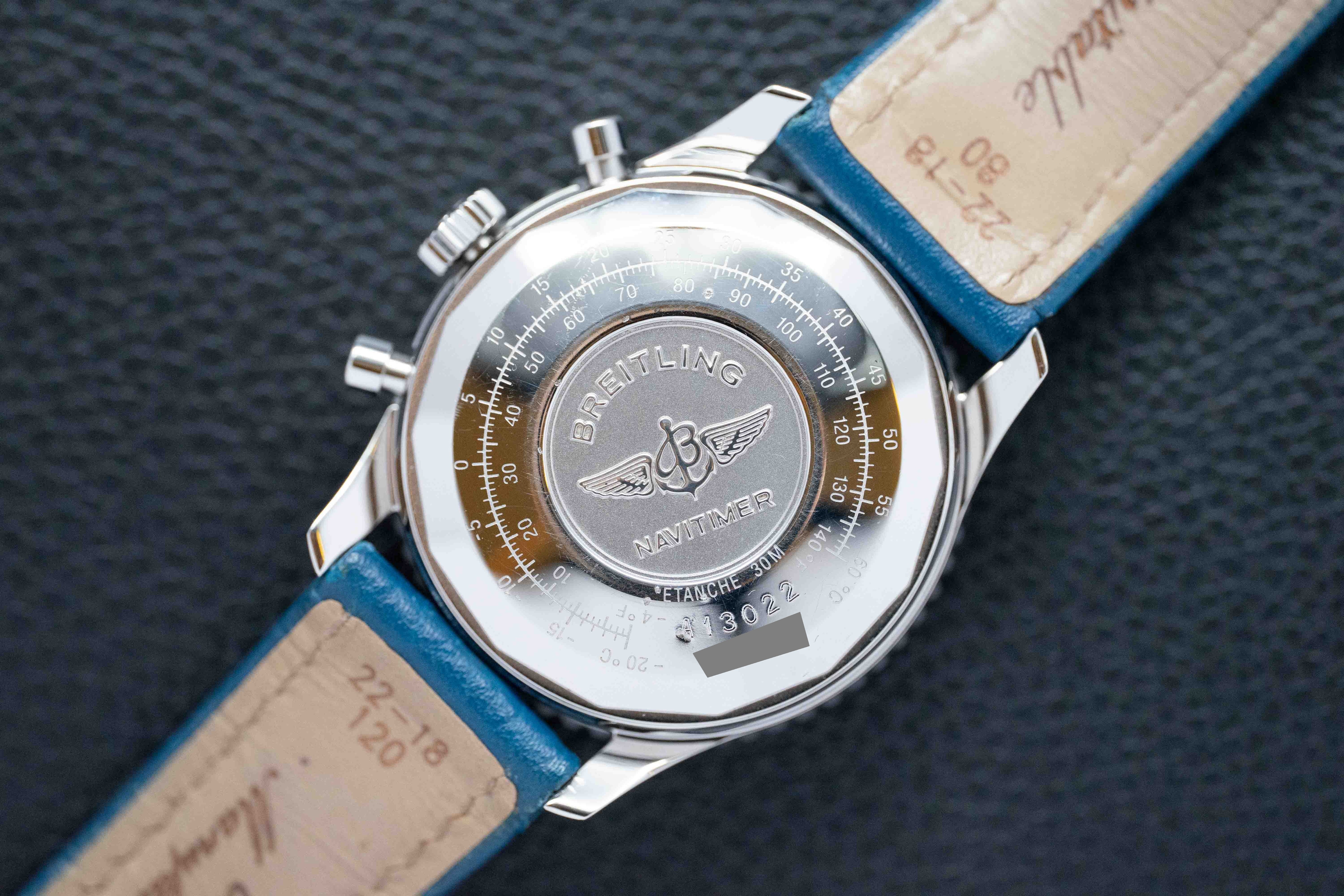 Breitling Old Navitimer A13022 Chronograph Blue Dial 1999