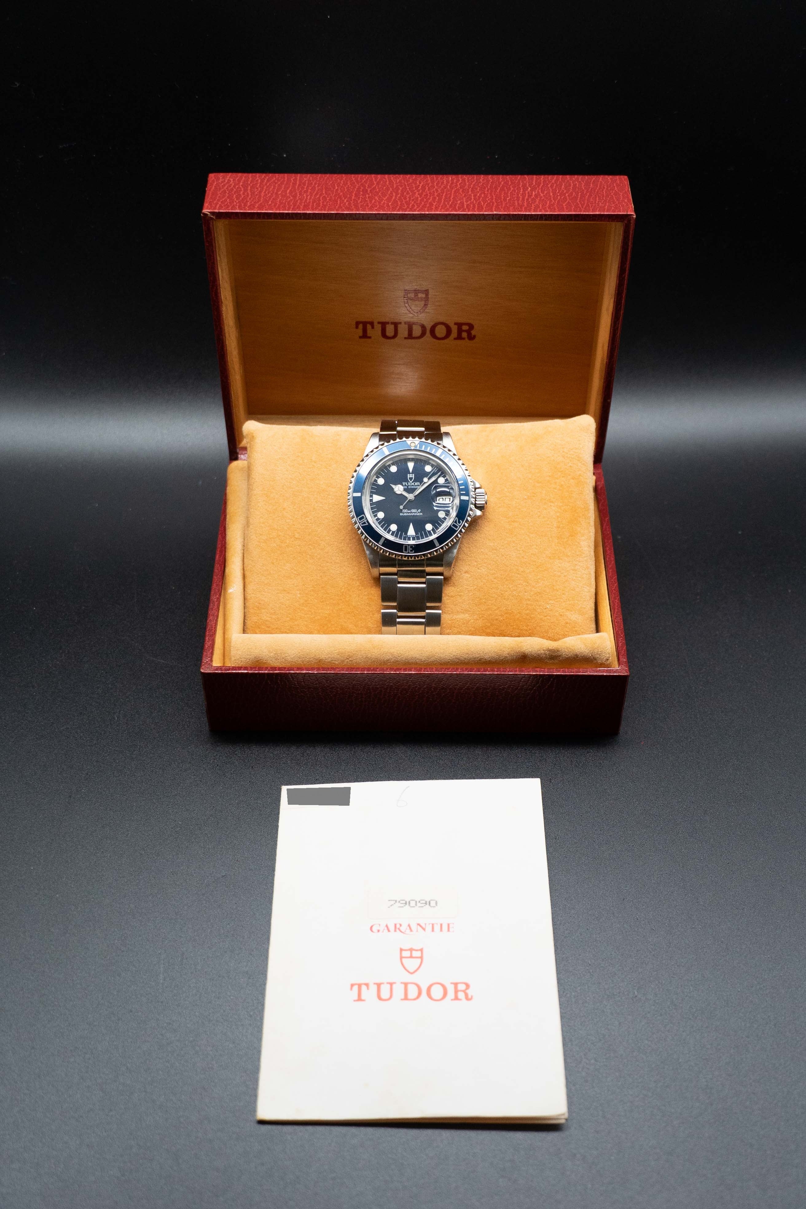 Tudor Submariner 79090 Blue Fullset 1993 Box+Paper