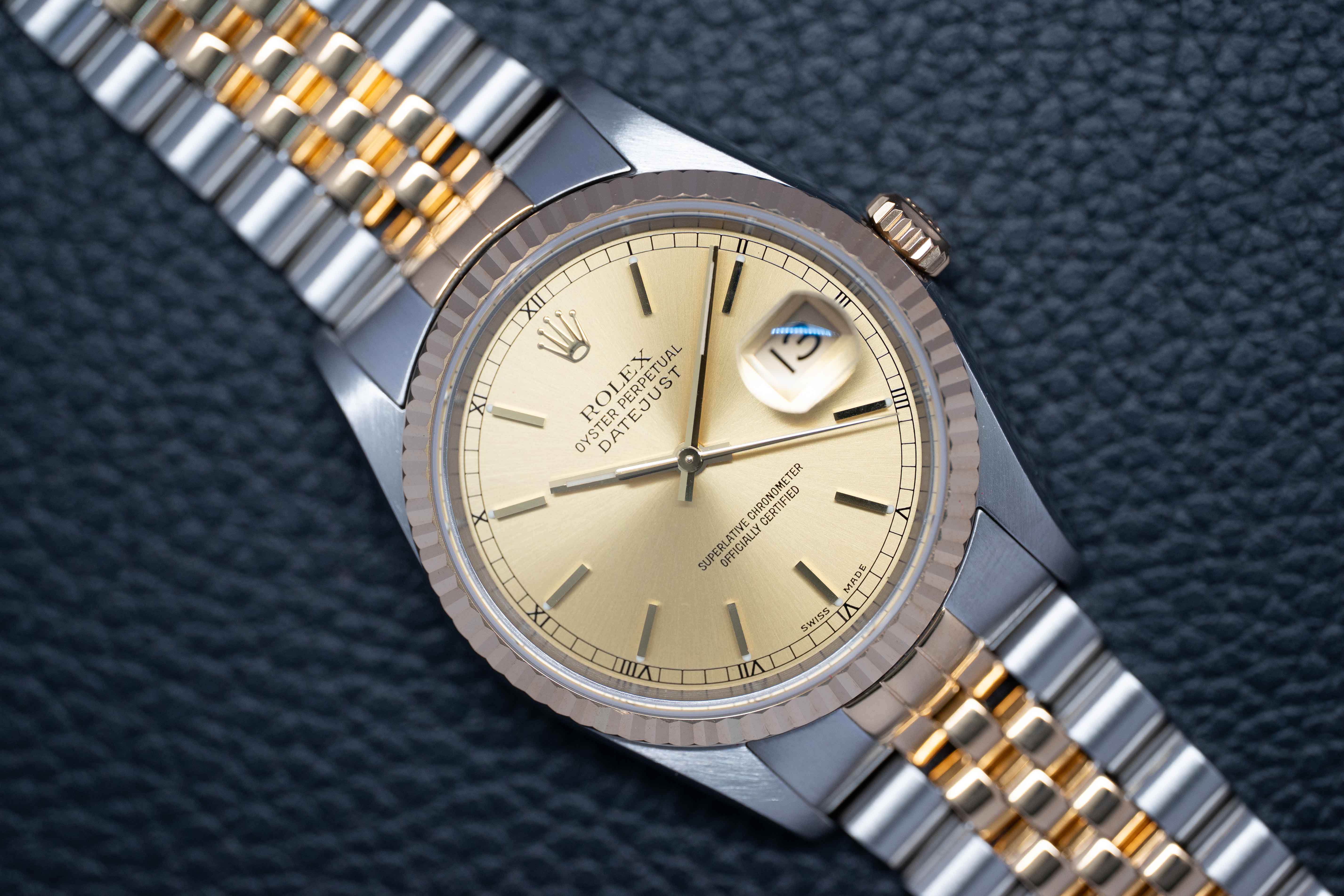 Rolex Datejust 16233 Gold Dial 2000