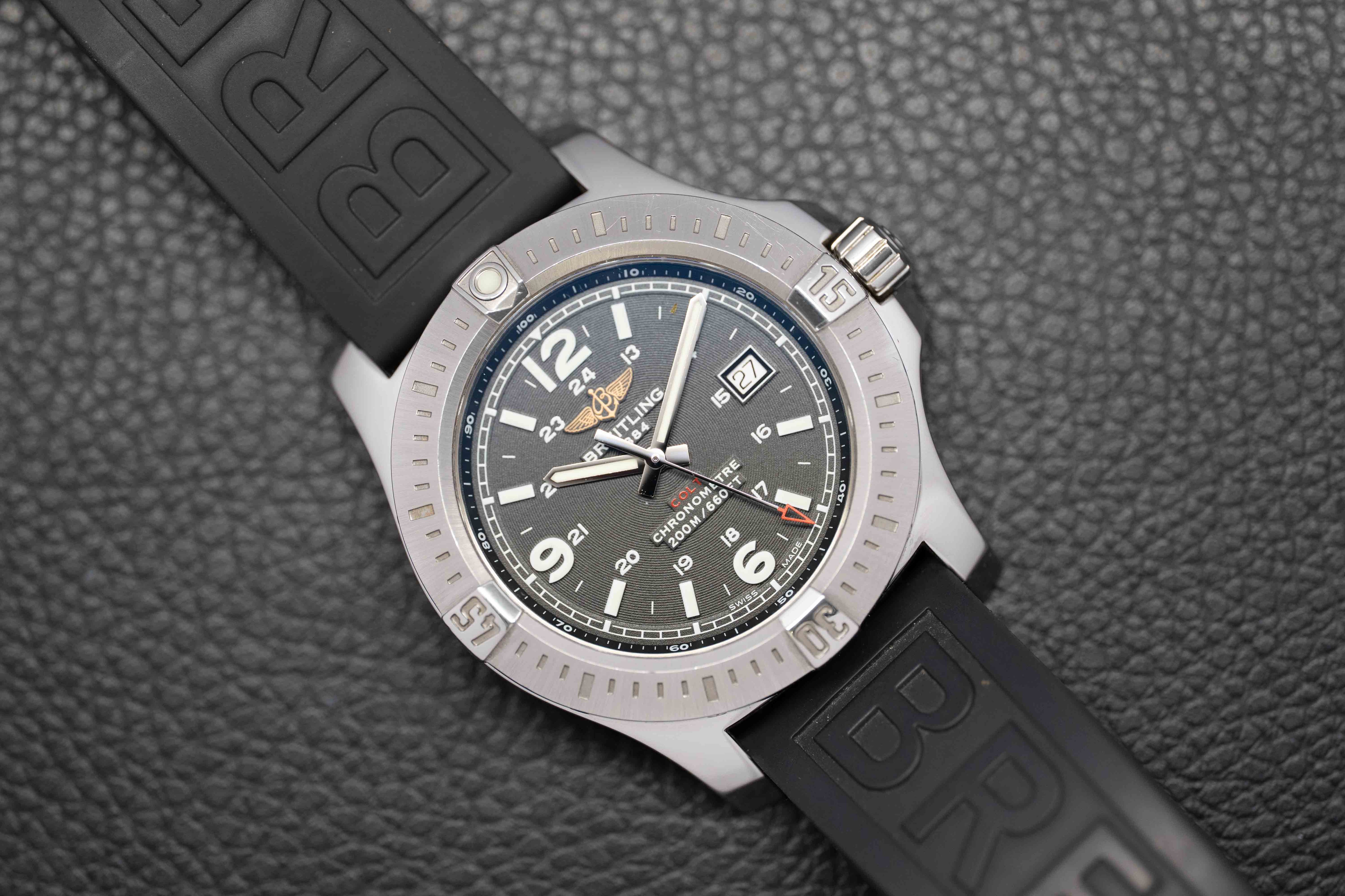 Breitling Colt A74388 Black Dial Fullset 2015 Box+Papers