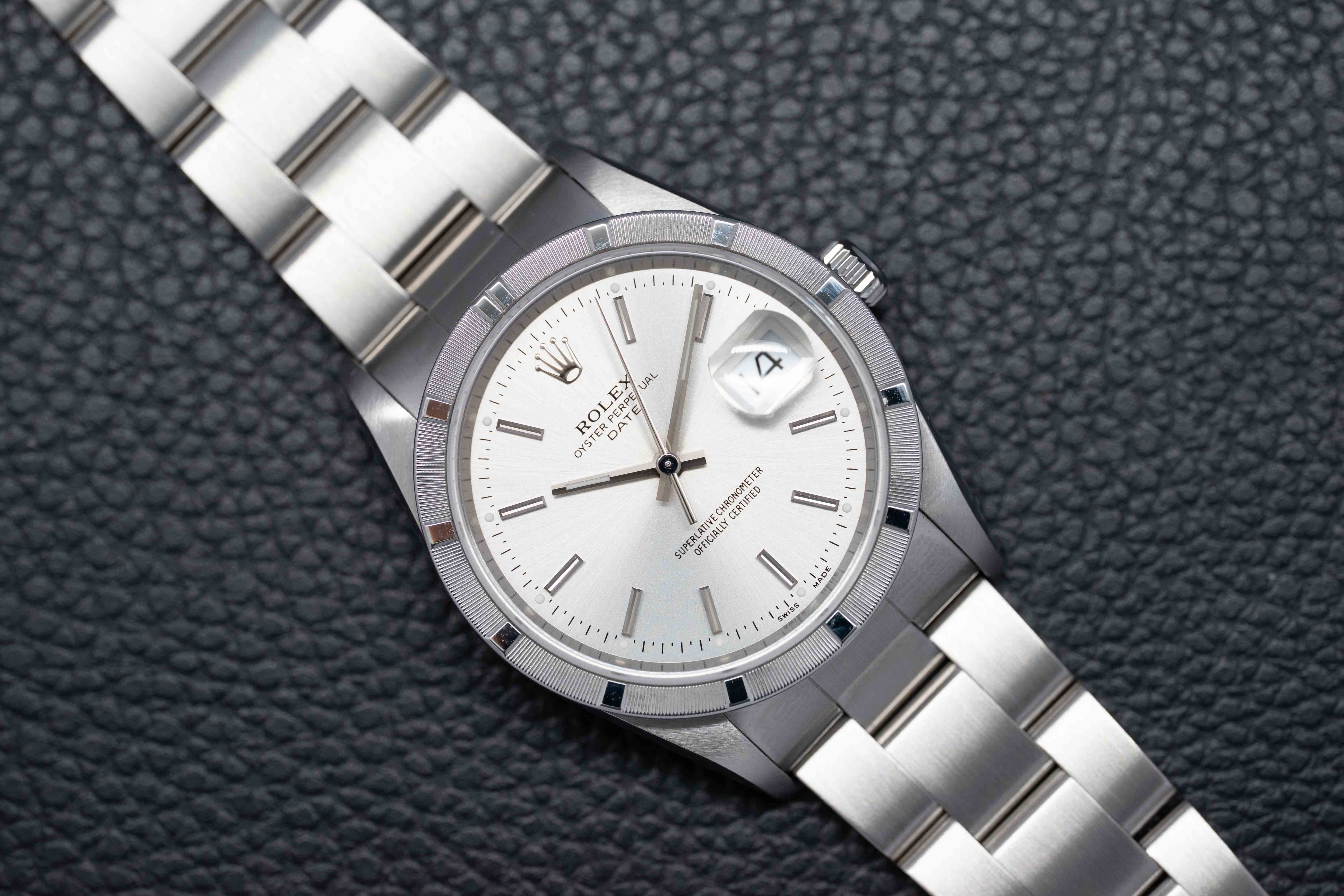 Rolex Date 15210 Silver Dial 2001
