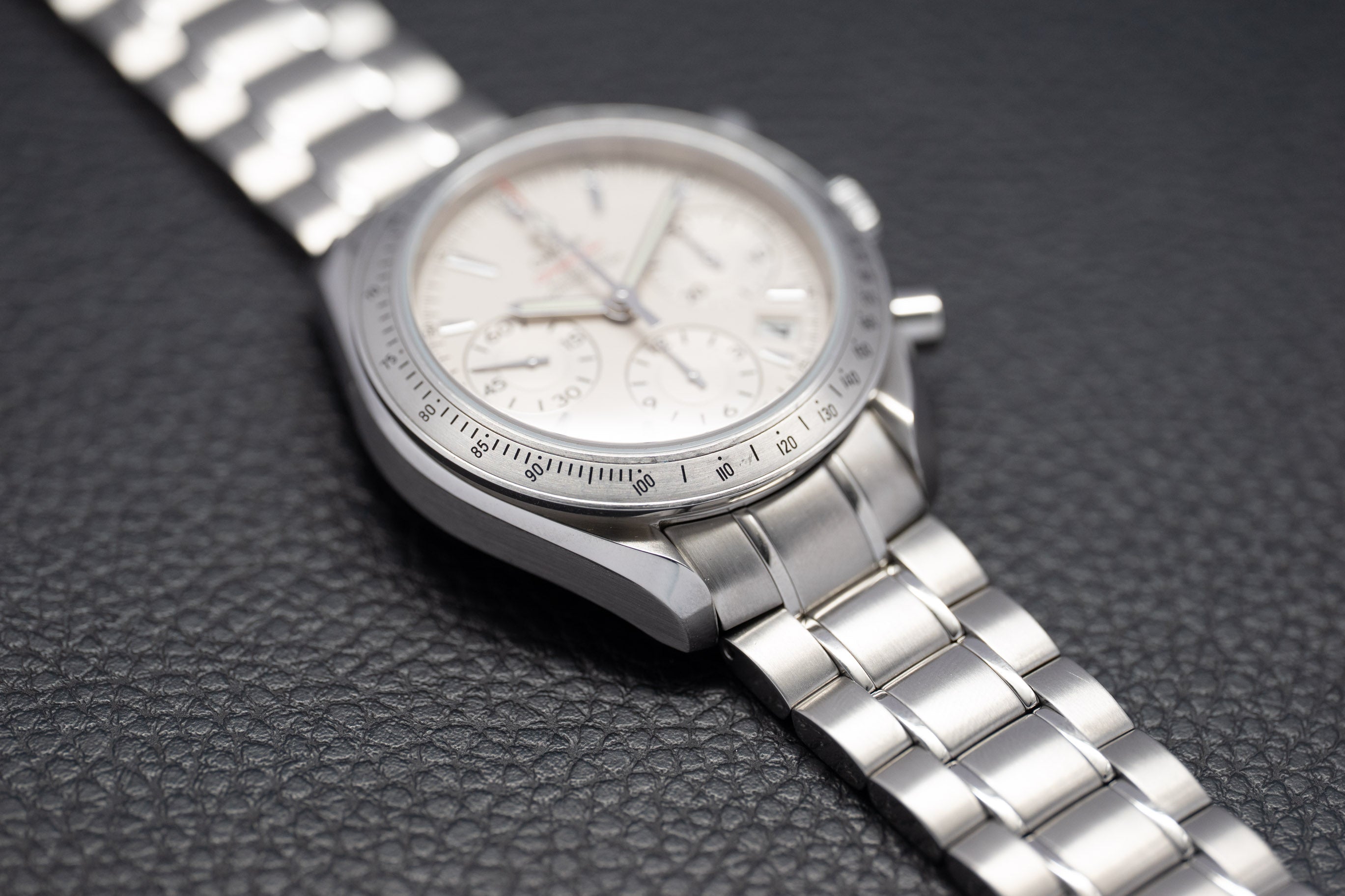 Omega Speedmaster Date 323.10.40.40.02.001 White Dial 2014