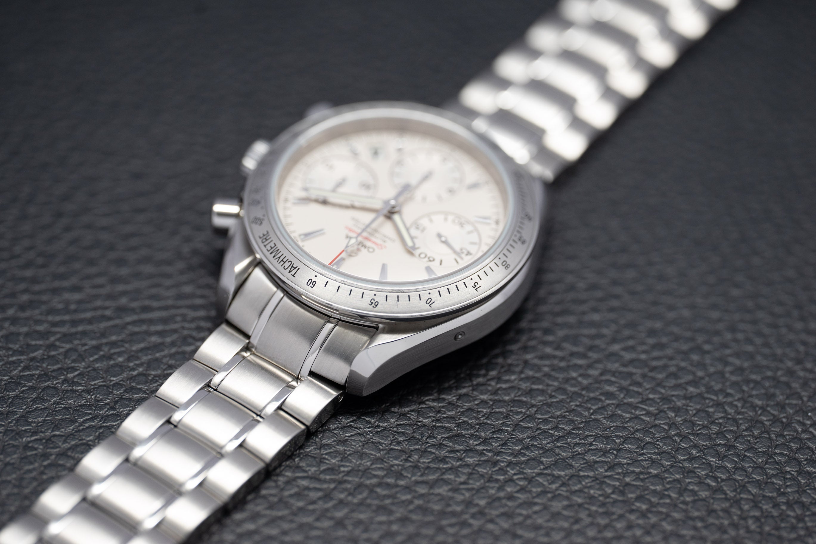 Omega Speedmaster Date 323.10.40.40.02.001 White Dial 2014