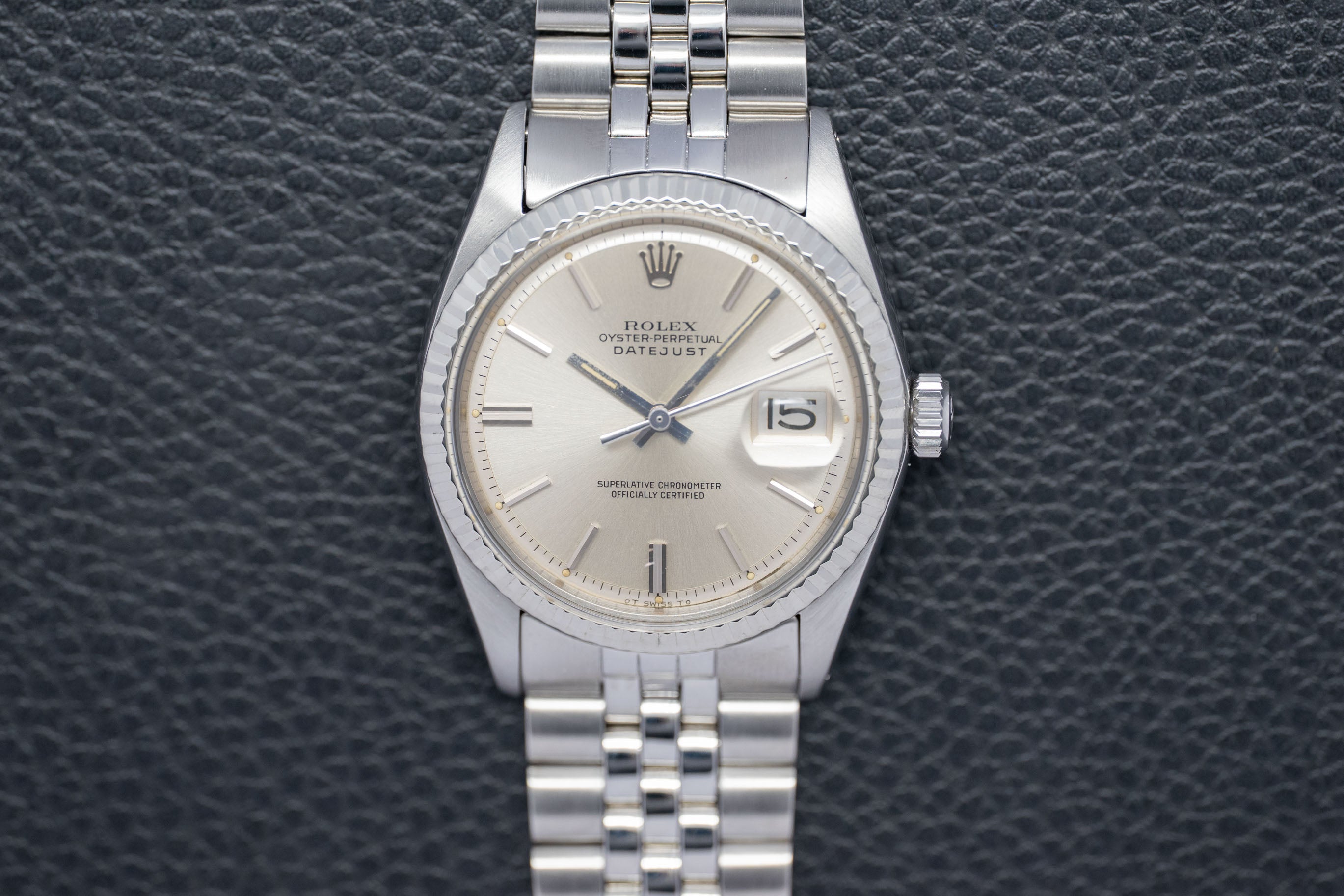 Rolex Datejust 1601 Silver Dial Fullset 1971 Box+Papers