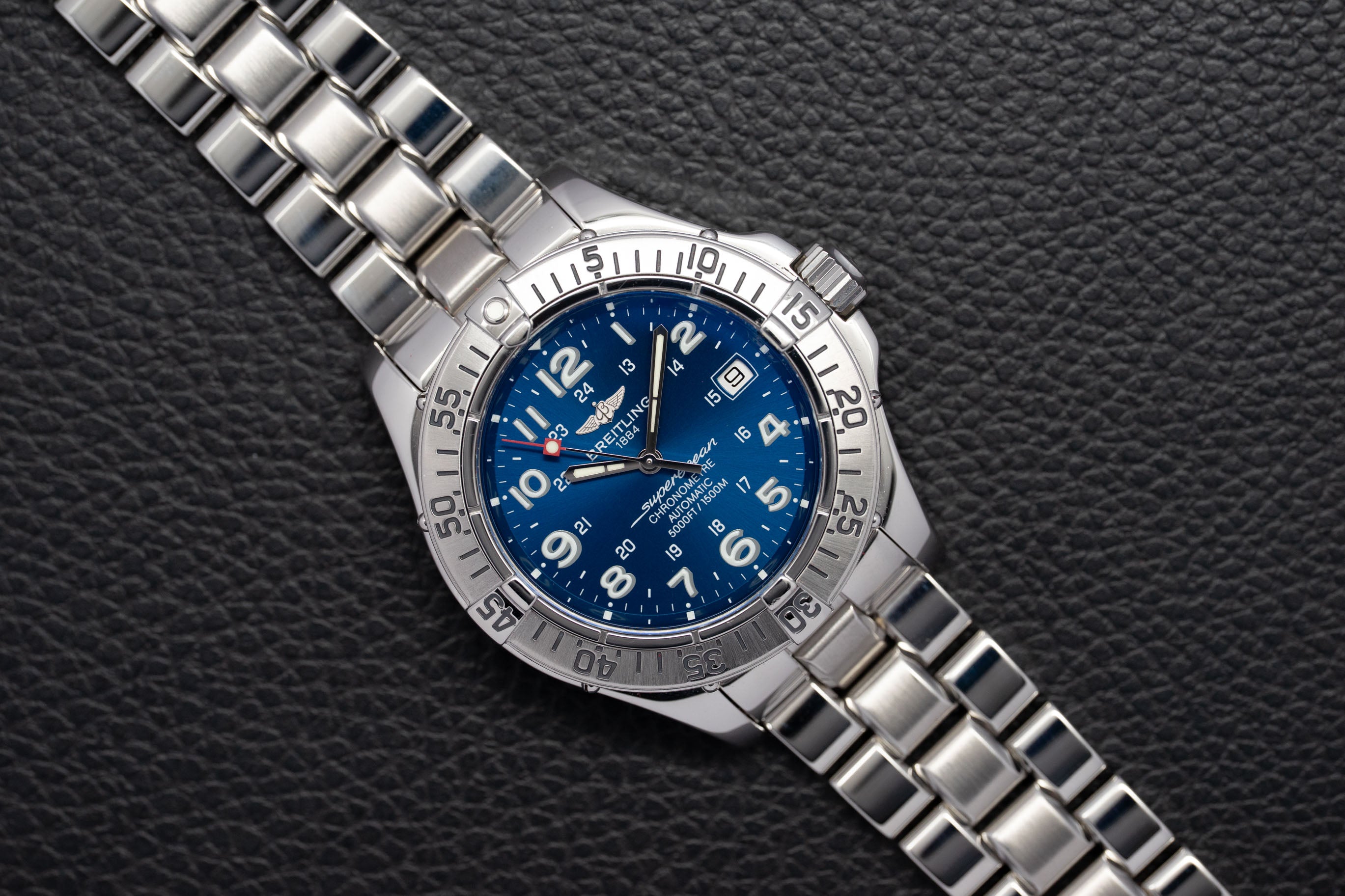 Breitling Superocean A17360/A183C89PRS Quadrante blu 2006 Scatola