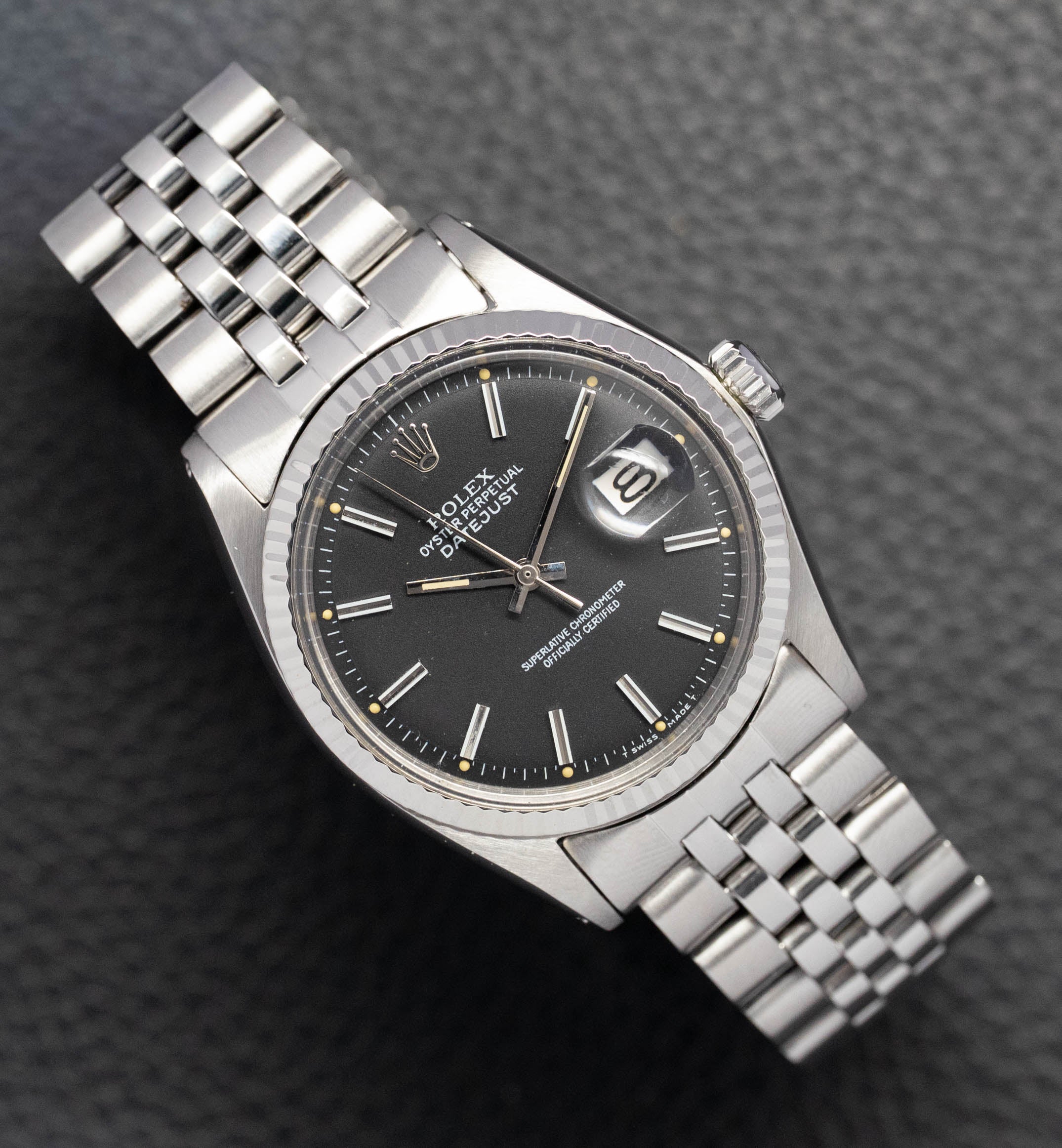 Rolex Datejust 1601 Black Dial 1969 Box
