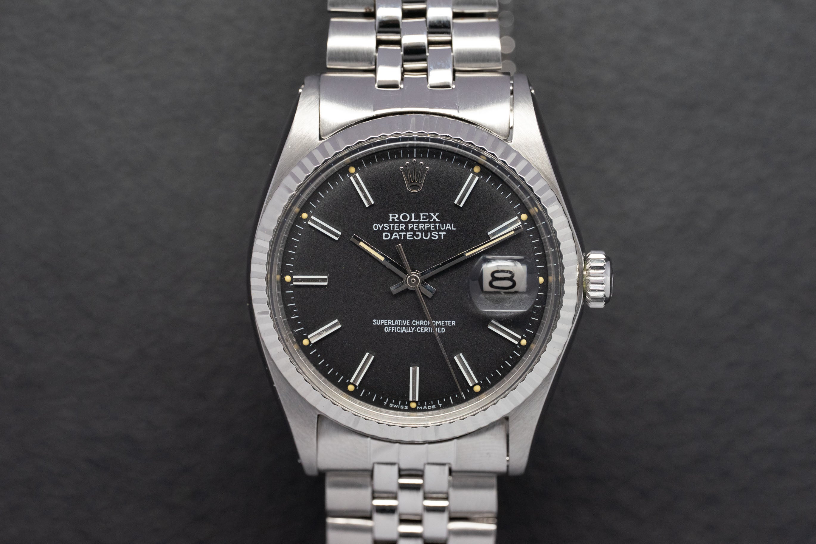 Rolex Datejust 1601 Black Dial 1969 Box