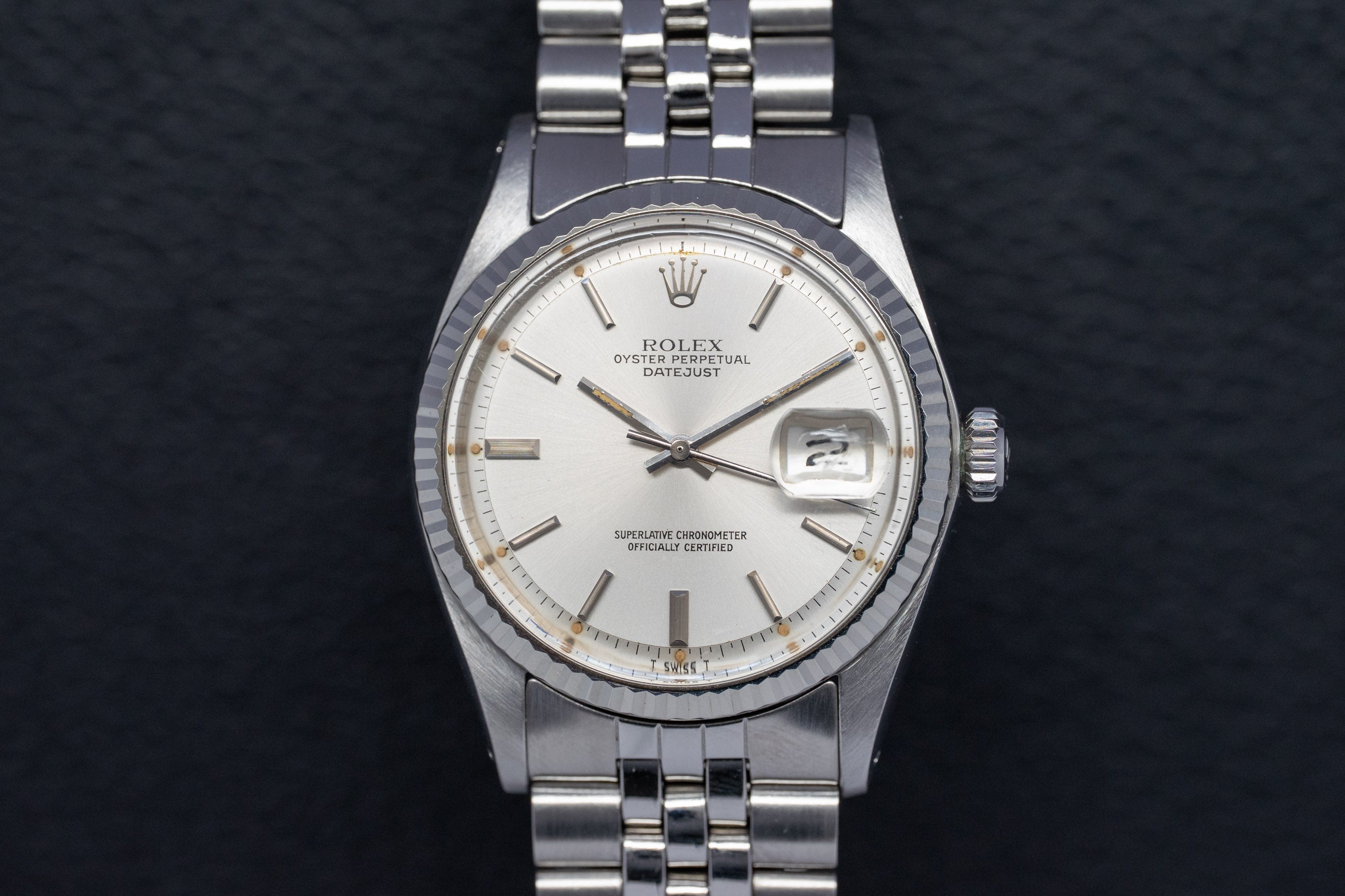 Rolex Datejust 1601 Silver Dial 1972 Box