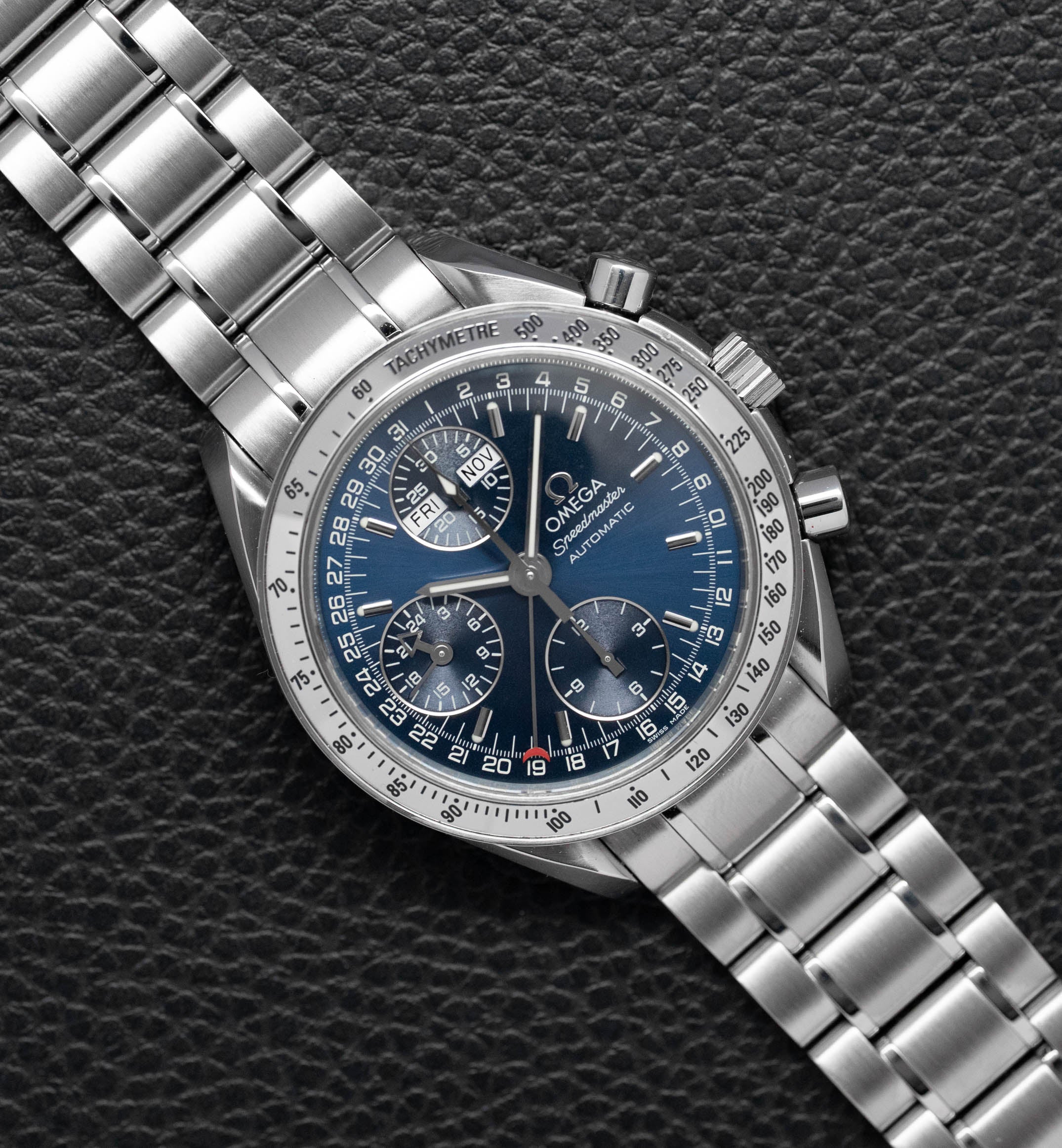 Omega Speedmaster Day Date 3523.80 Blue Dial 1998
