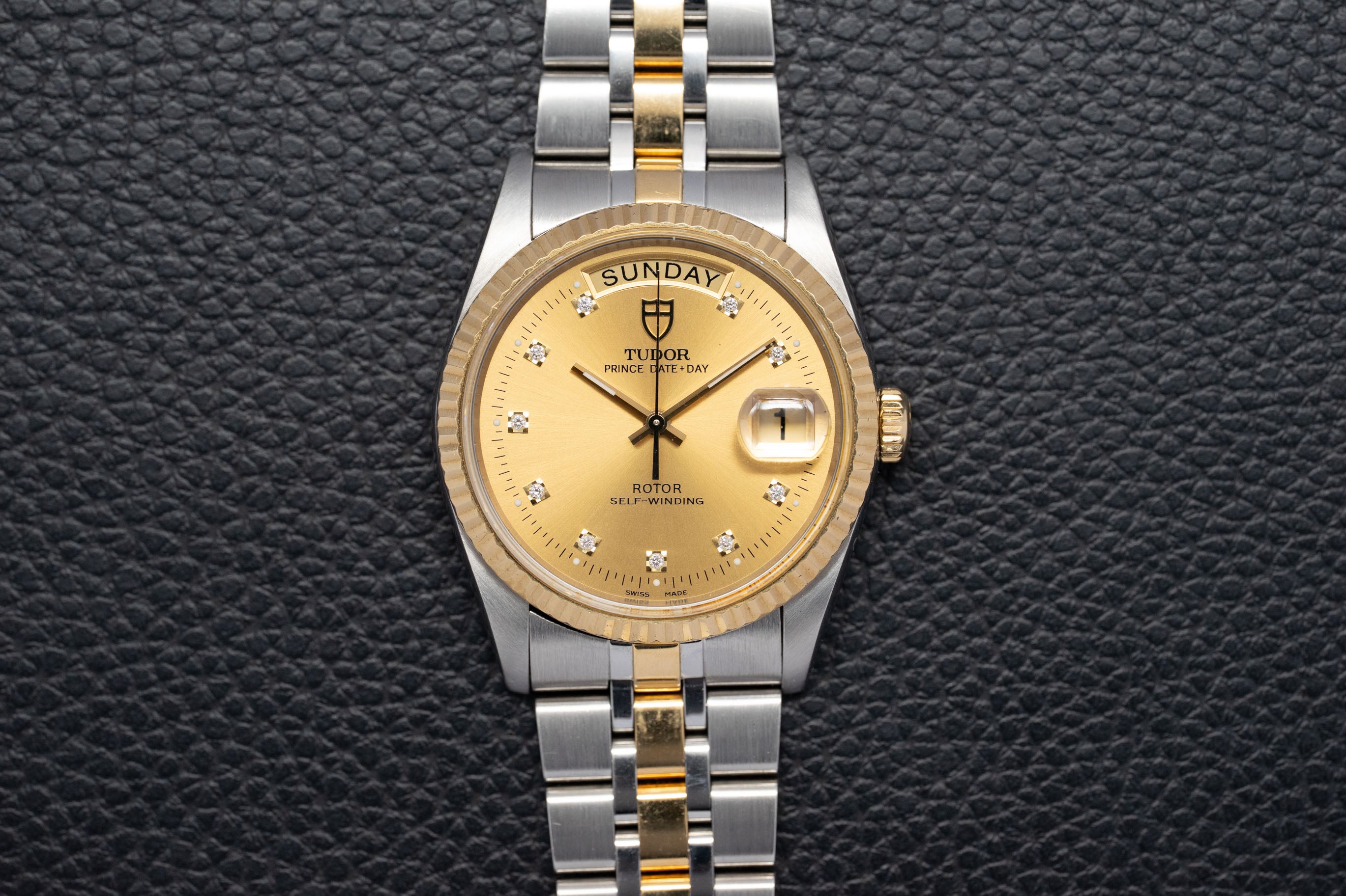 Tudor Prince Date-Day 76213 Gold Dial 2002