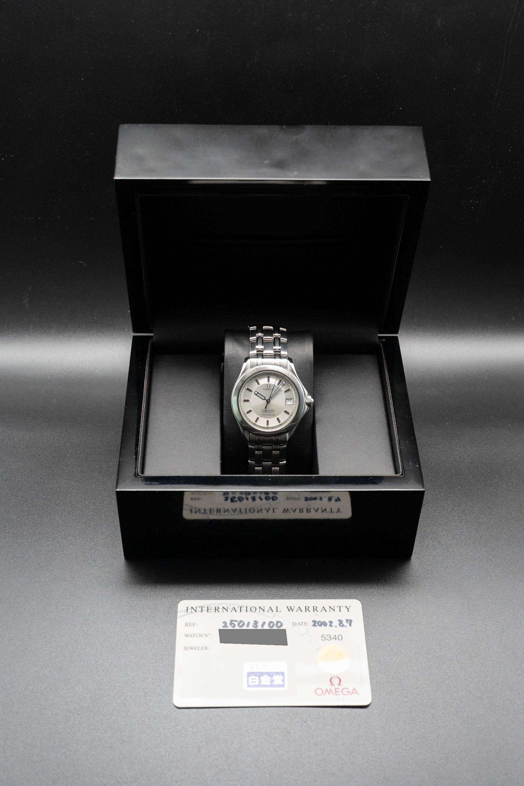 Omega Seamaster 120 2501.31 Esfera Plata 2002 Papeles