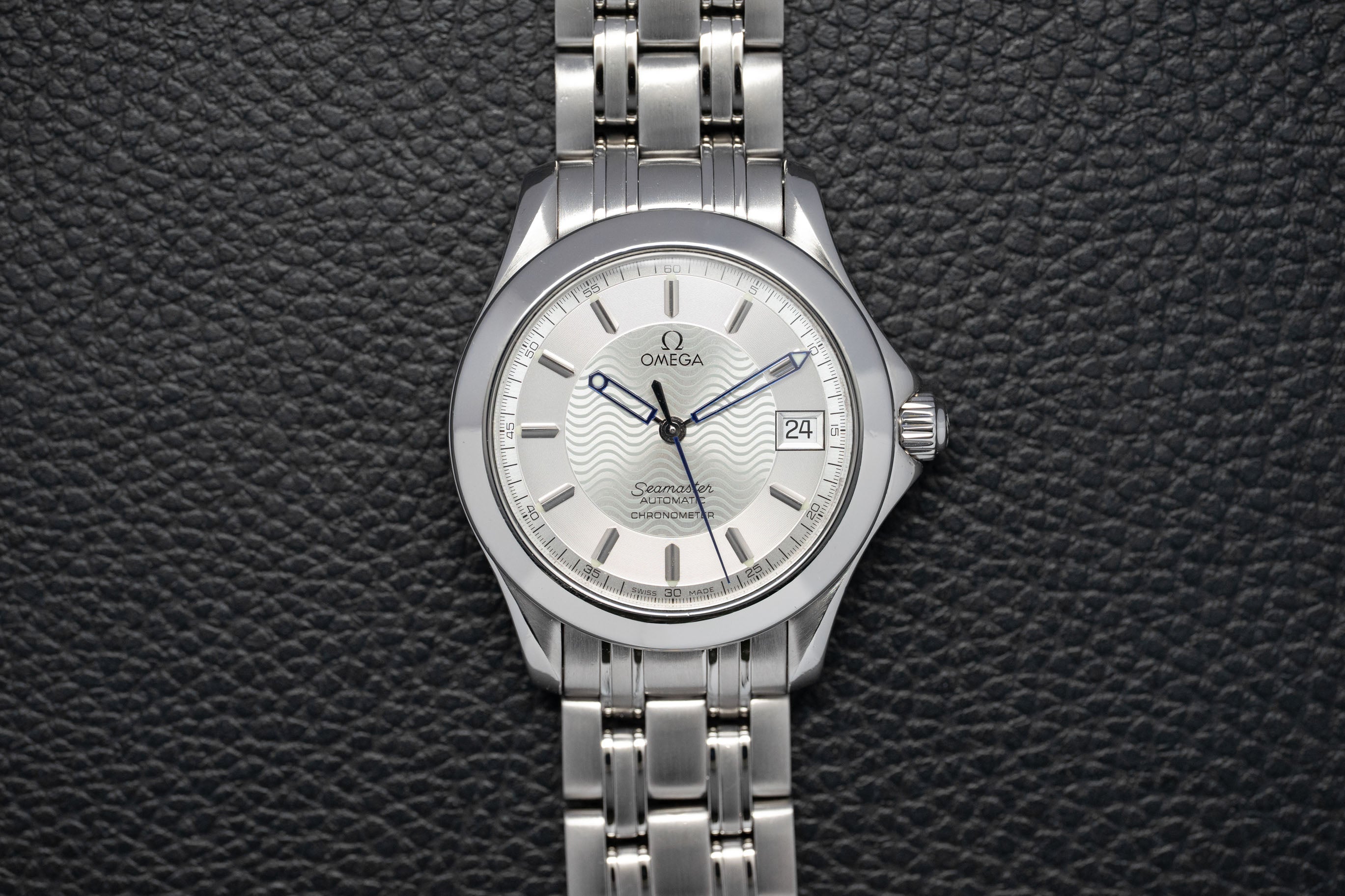 Omega Seamaster 120 2501.31 Esfera Plata 2002 Papeles