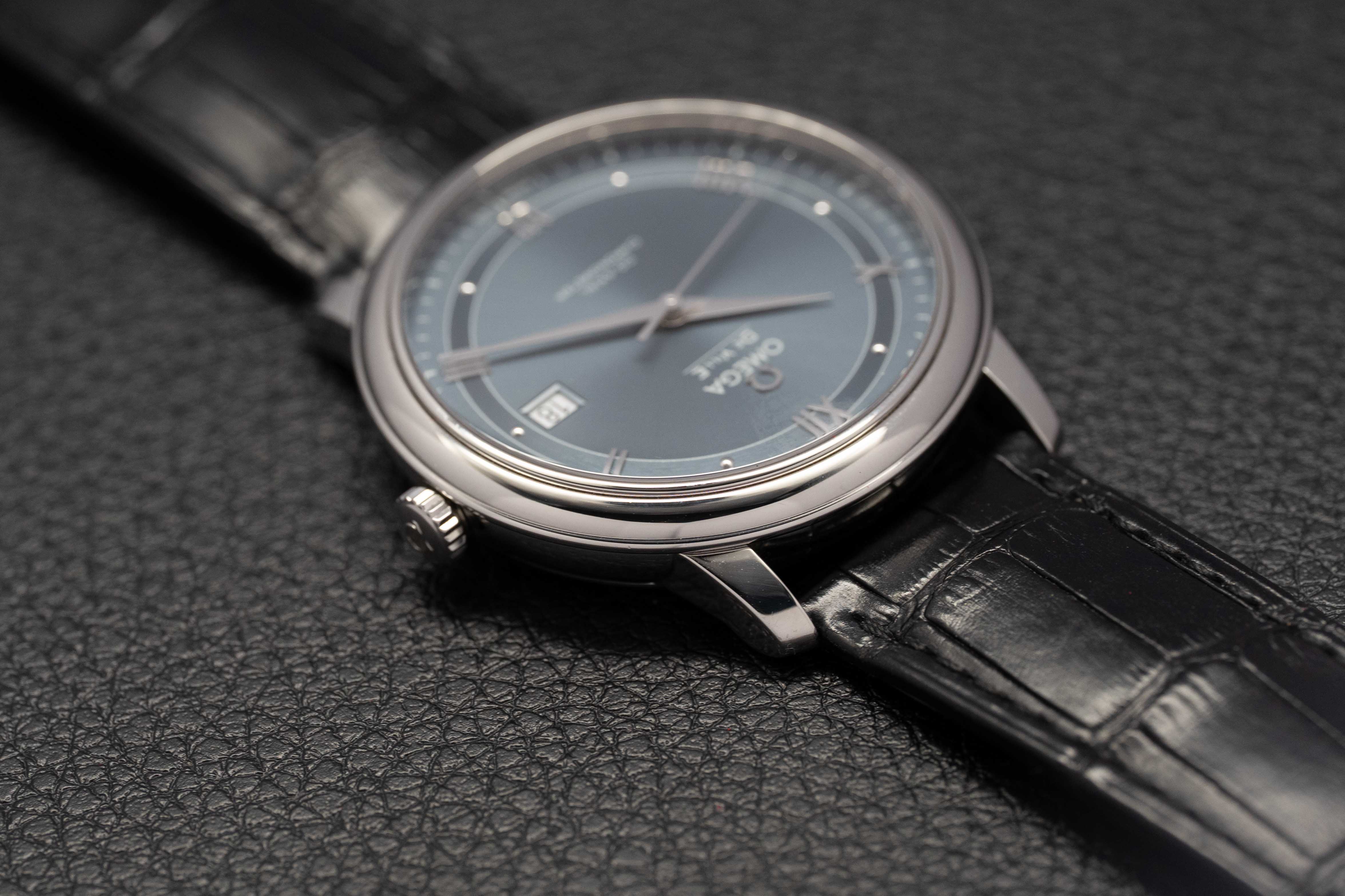Omega De Ville Prestige 424.13.40.20.03.002 Quadrante blu 2017 Con certificati