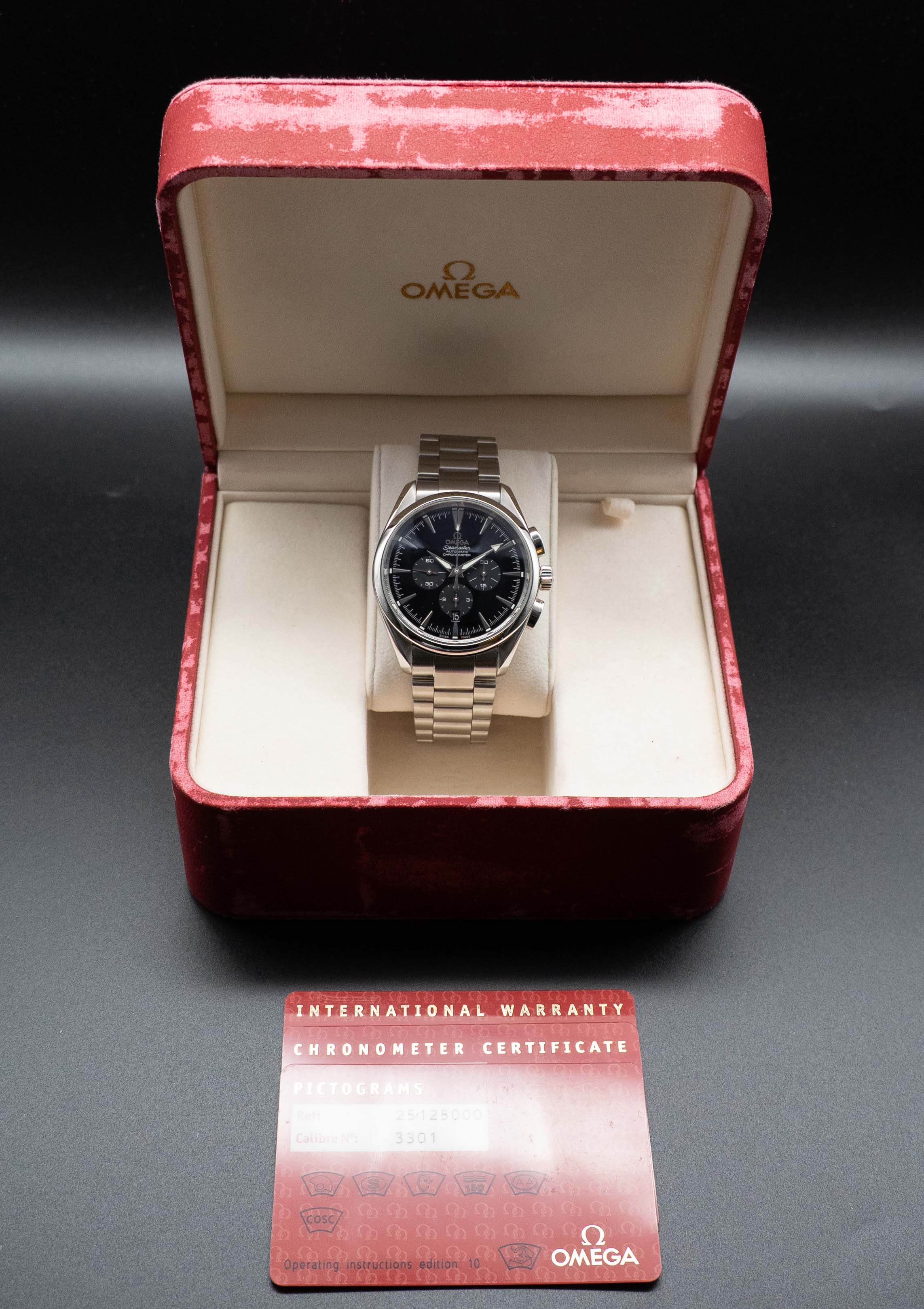 Omega Seamaster Chronograph 2512.50 Complete Set 2019 Box + Papers