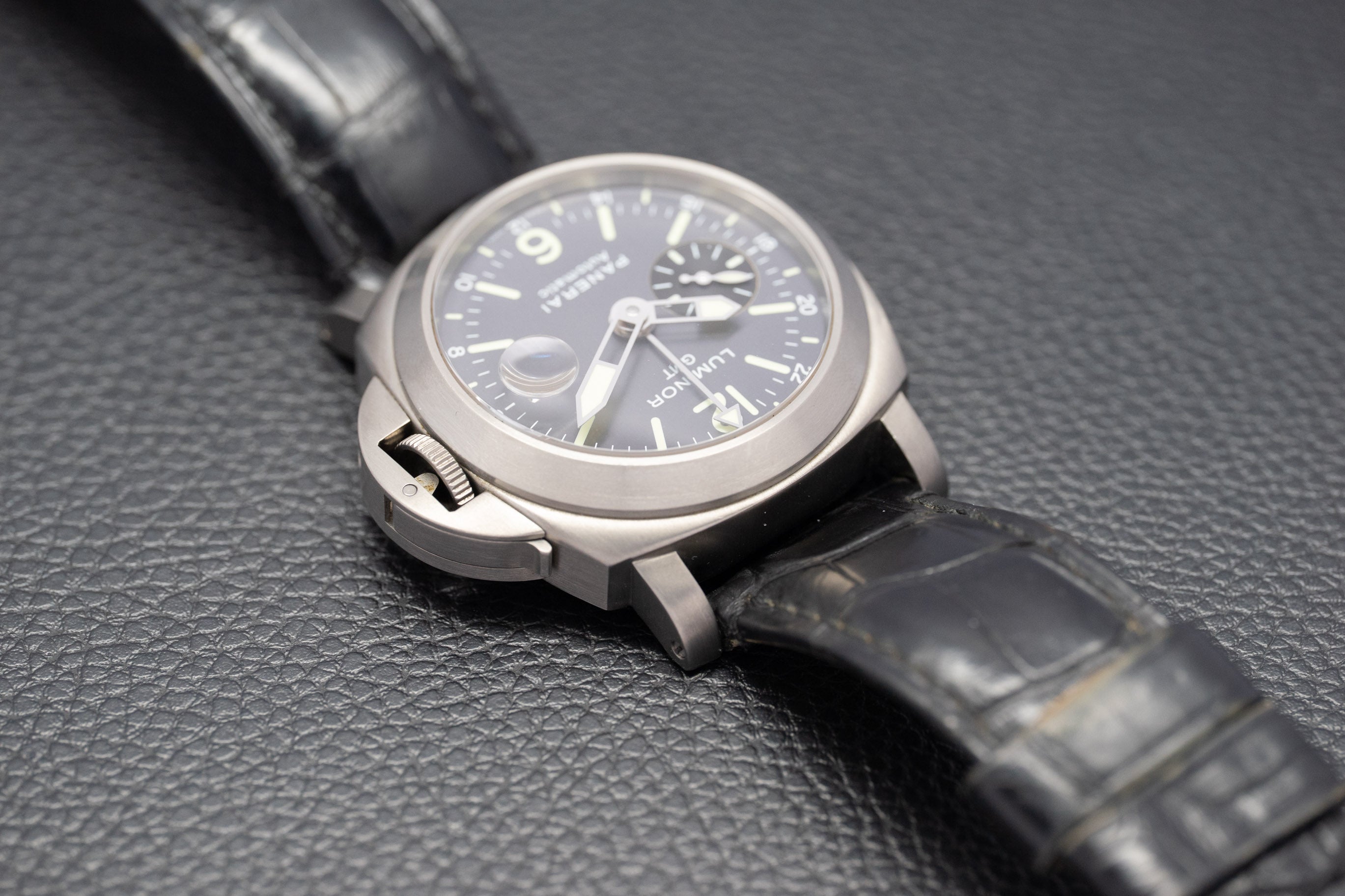 Panerai Luminor GMT PAM00089 con quadrante grigio, 2005, nella confezione originale