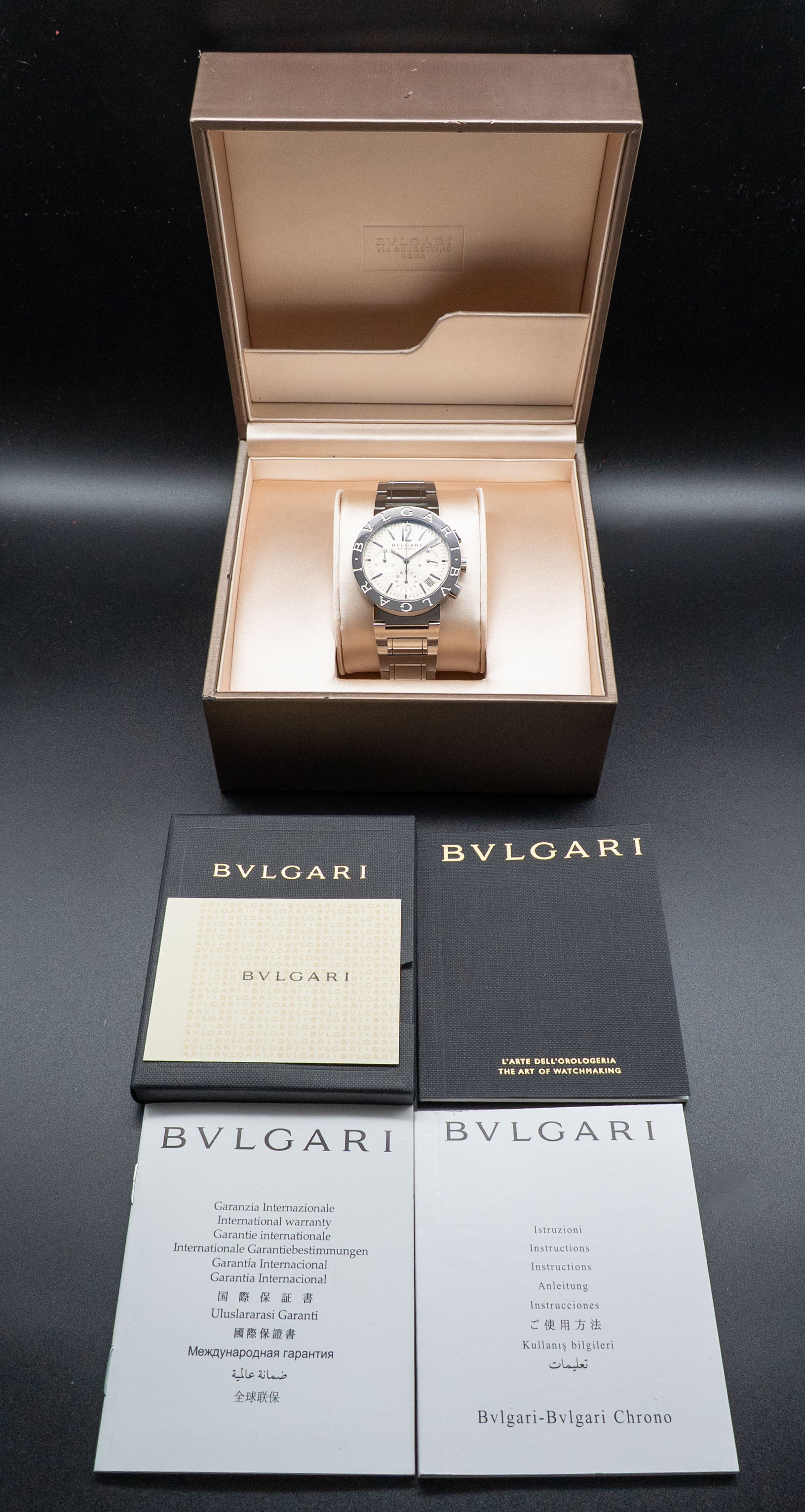 Bulgari Diagono BB38SSCH Complete Set 2021 Box + Papers