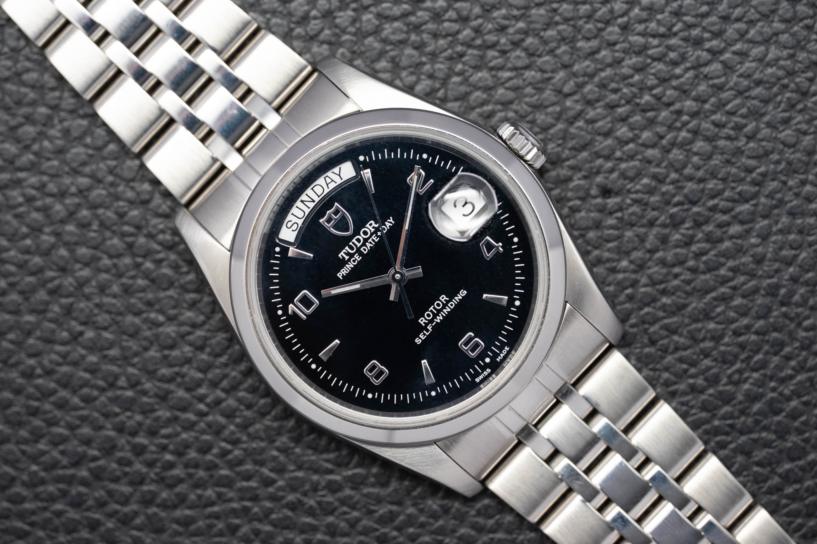 Tudor Day Date 76200 Black Dial XXXX Papers