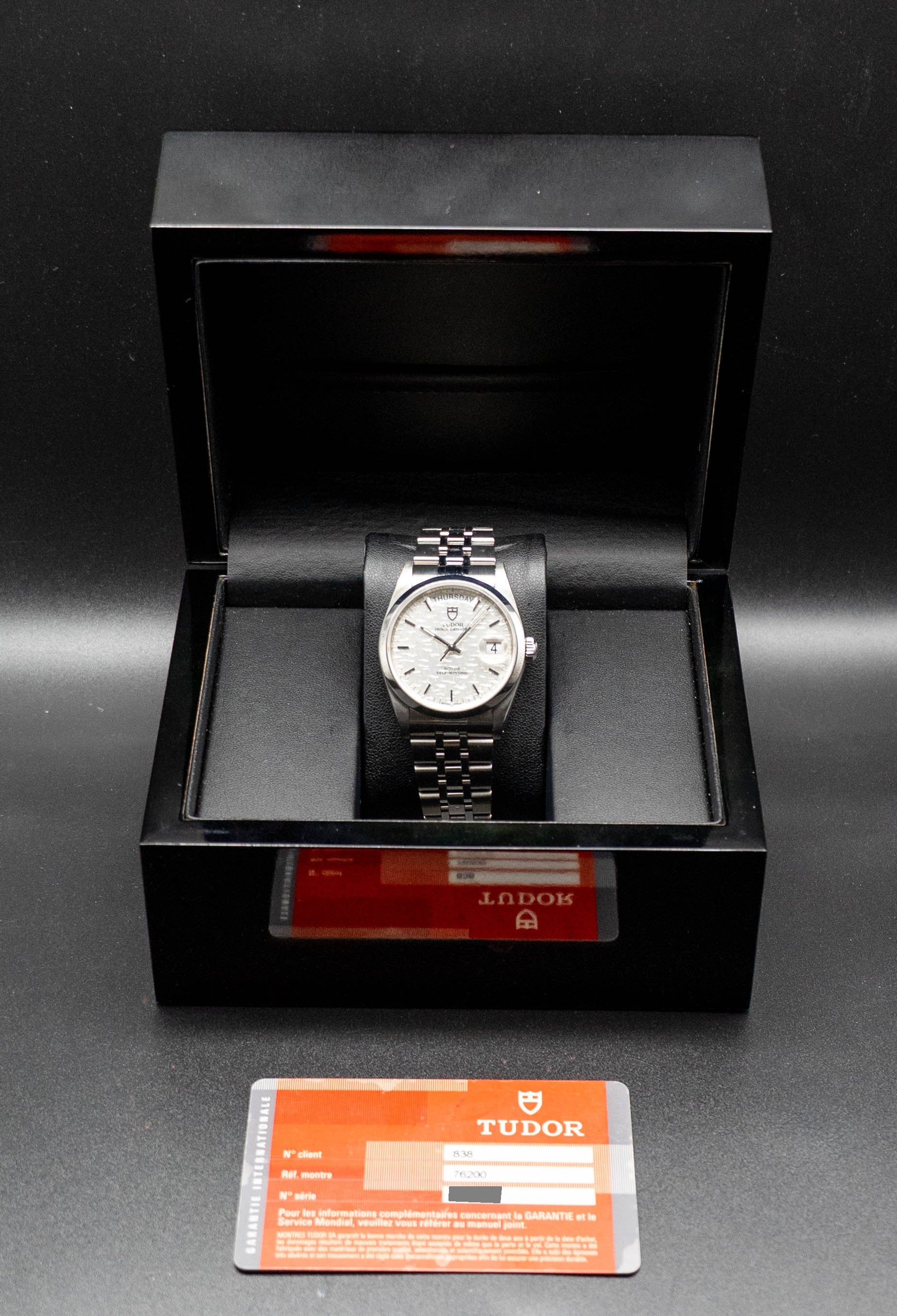 Tudor Day Date 76200 Silver Dial 2011, With Papers