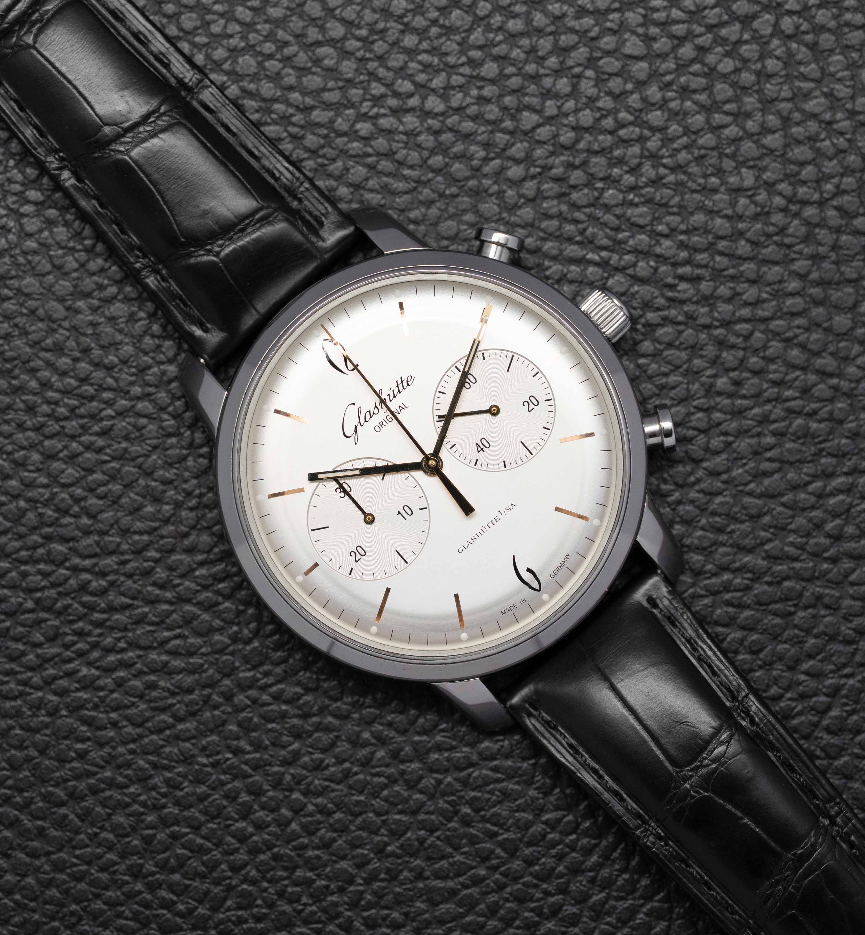 Glashütte Original Sixties Chronograph 1-39-34-03-22-04 Complete Set 2015 Box + Papers