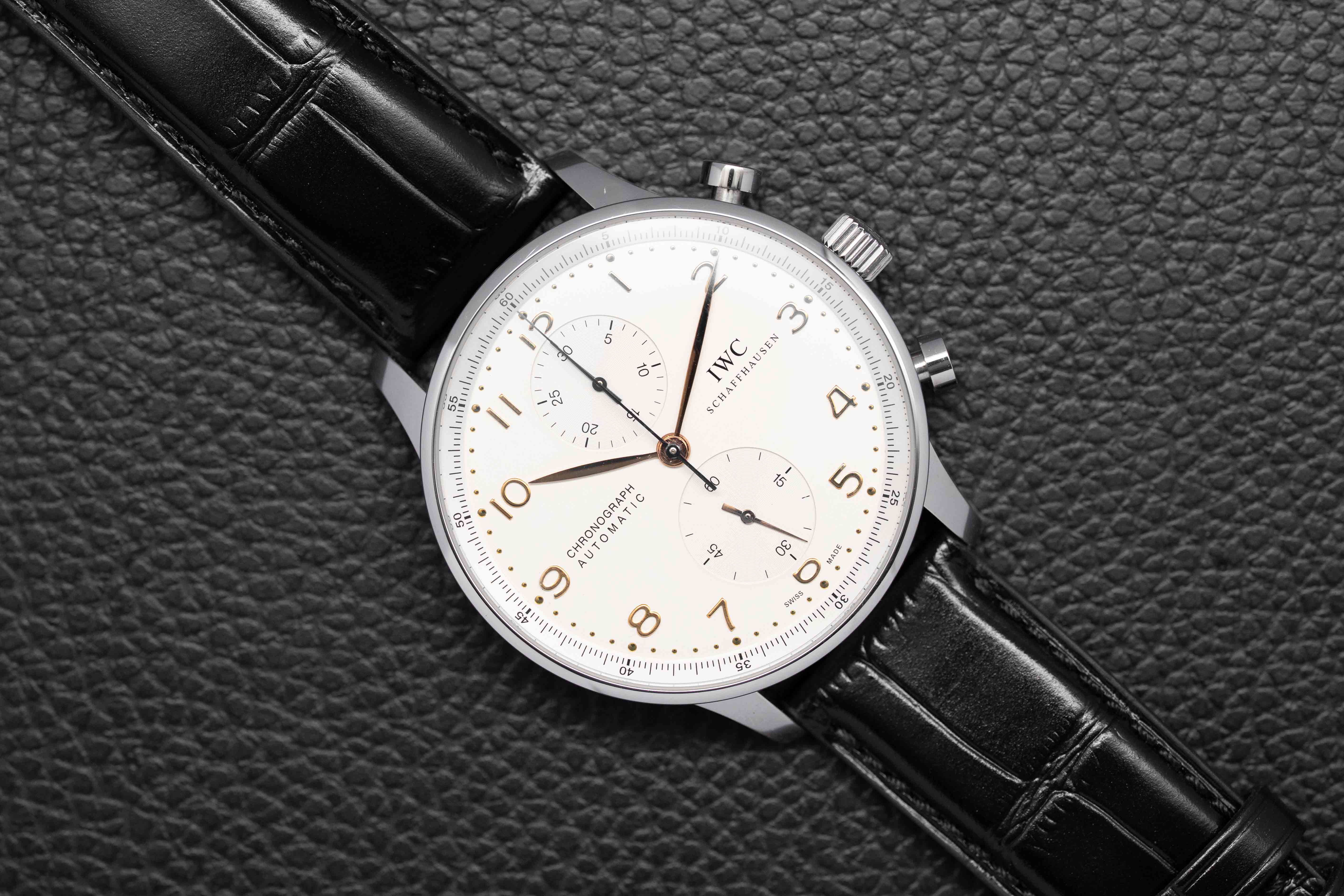 IWC Portuguese Chronograph IW371445 Complete Set 2018 Box + Papers