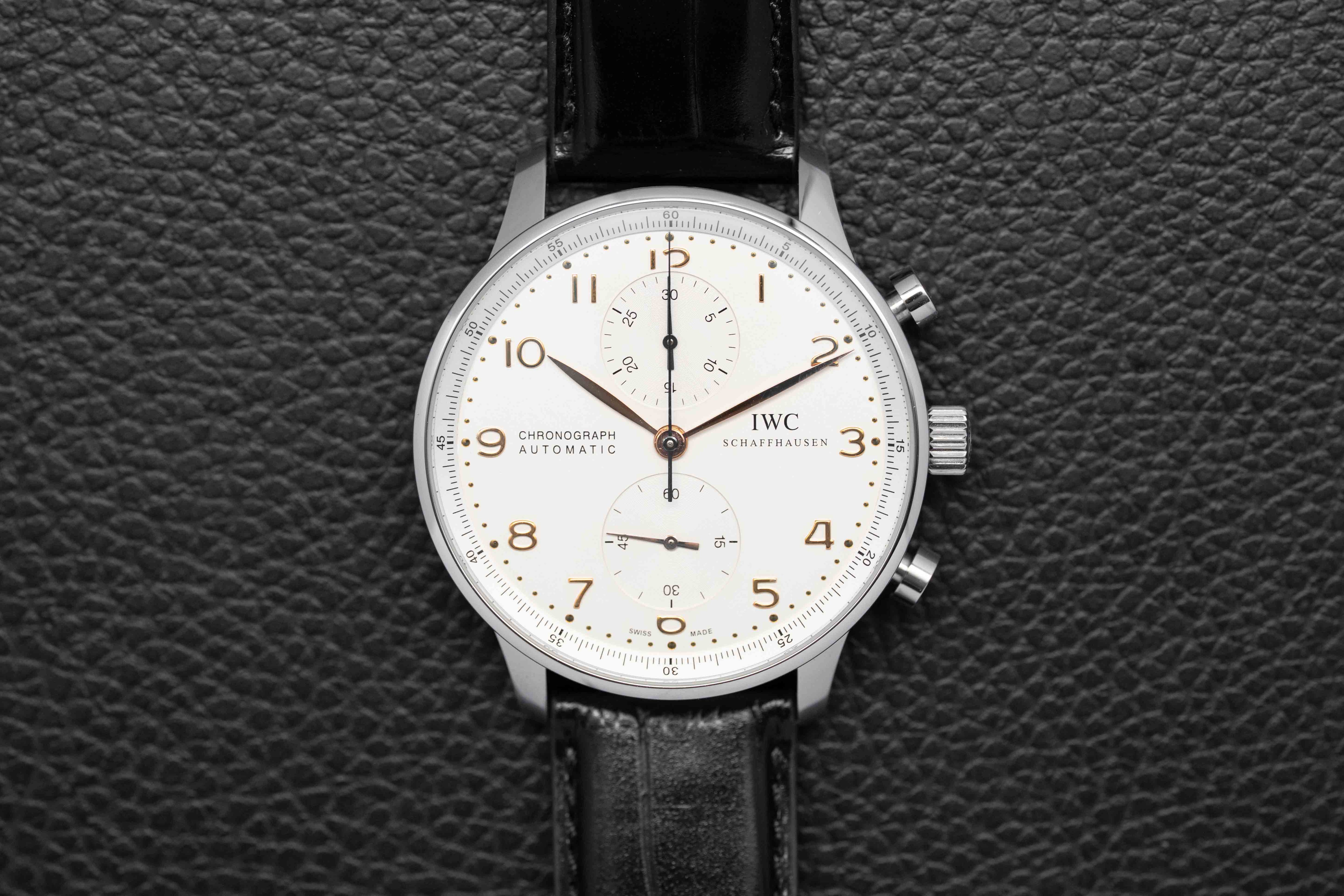 IWC Portuguese Chronograph IW371445 Complete Set 2018 Box + Papers