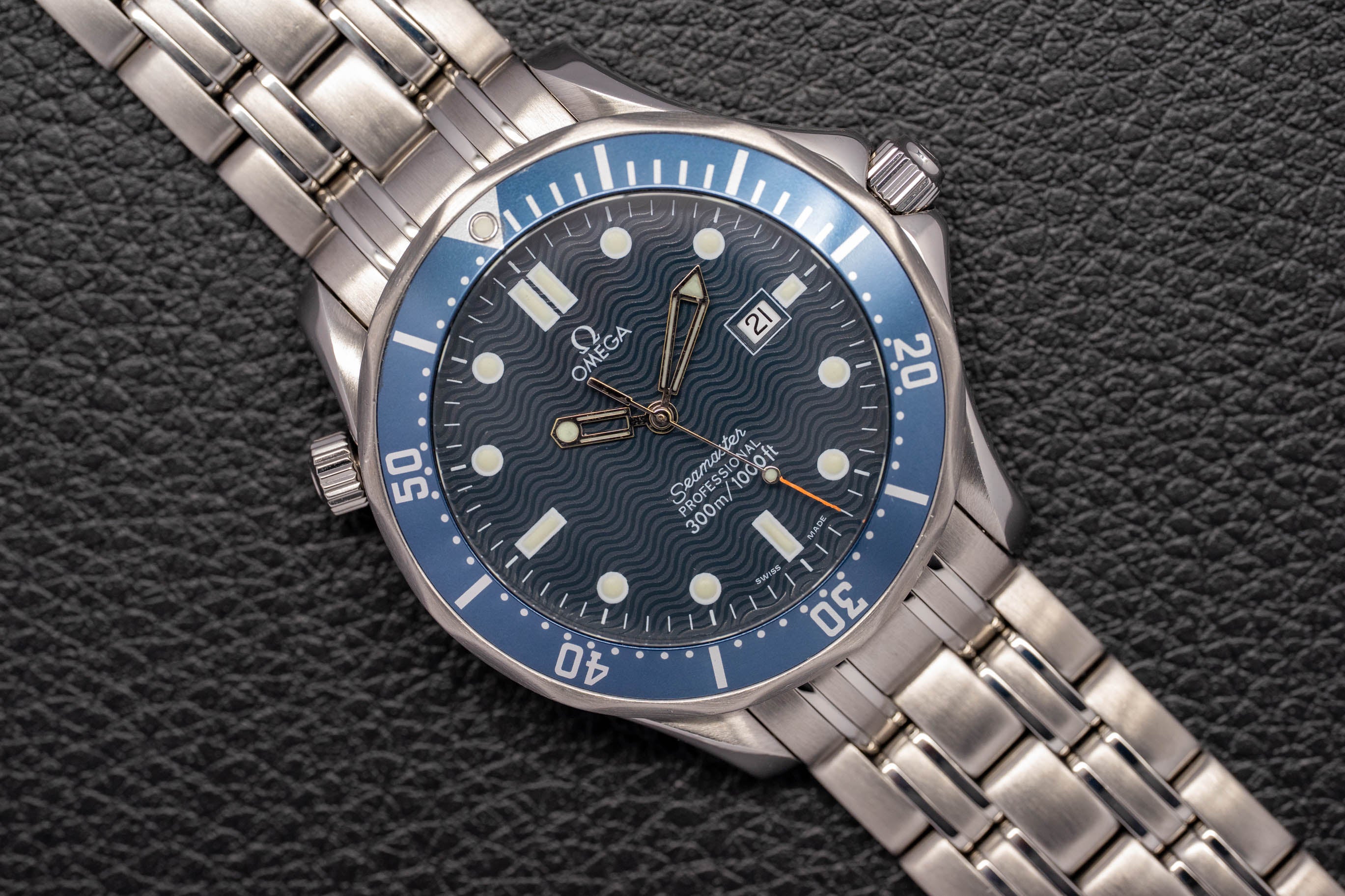 Omega Seamaster Diver 300 2541.80 con esfera azul, 1998