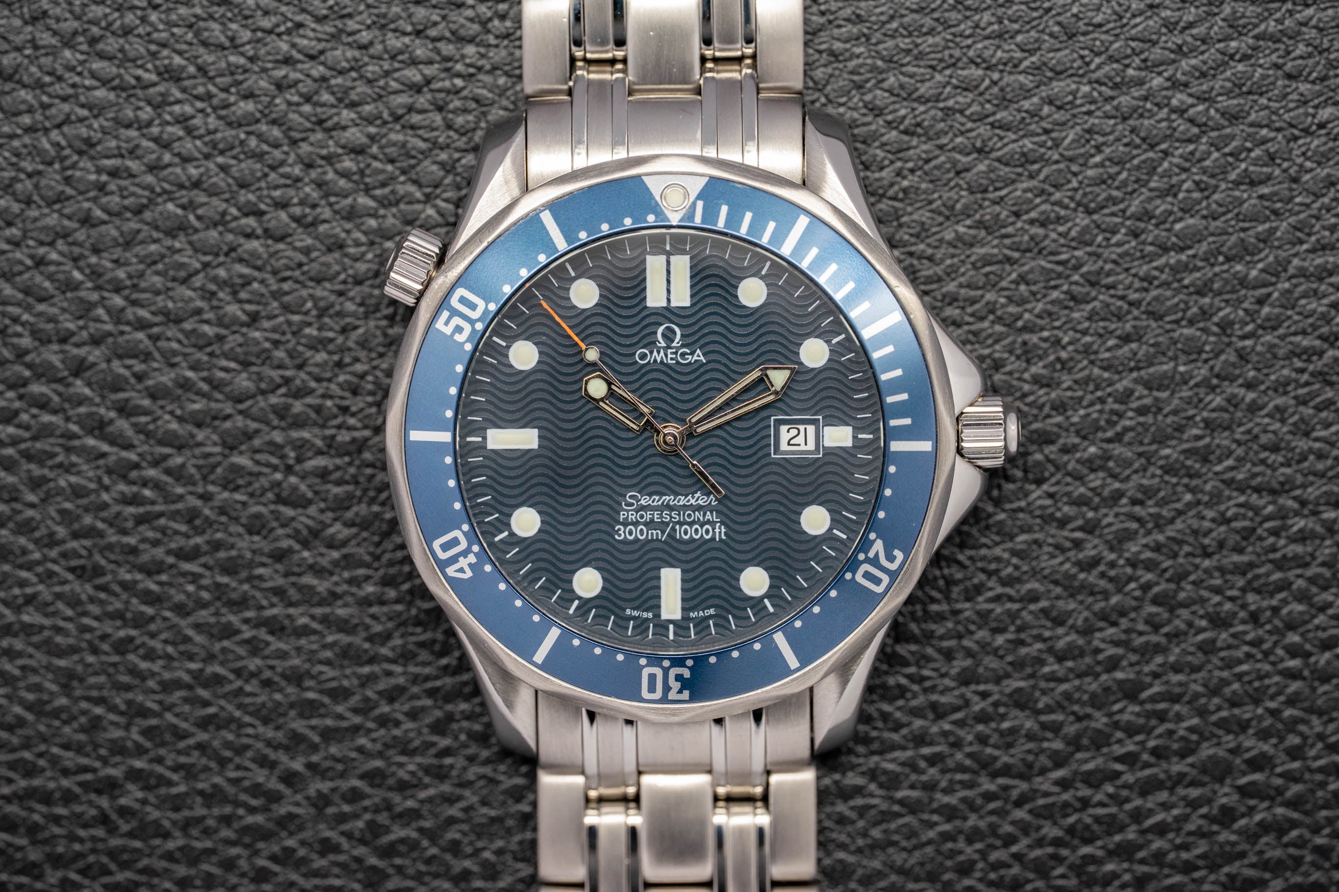 Omega Seamaster Diver 300 2541.80 con esfera azul, 1998