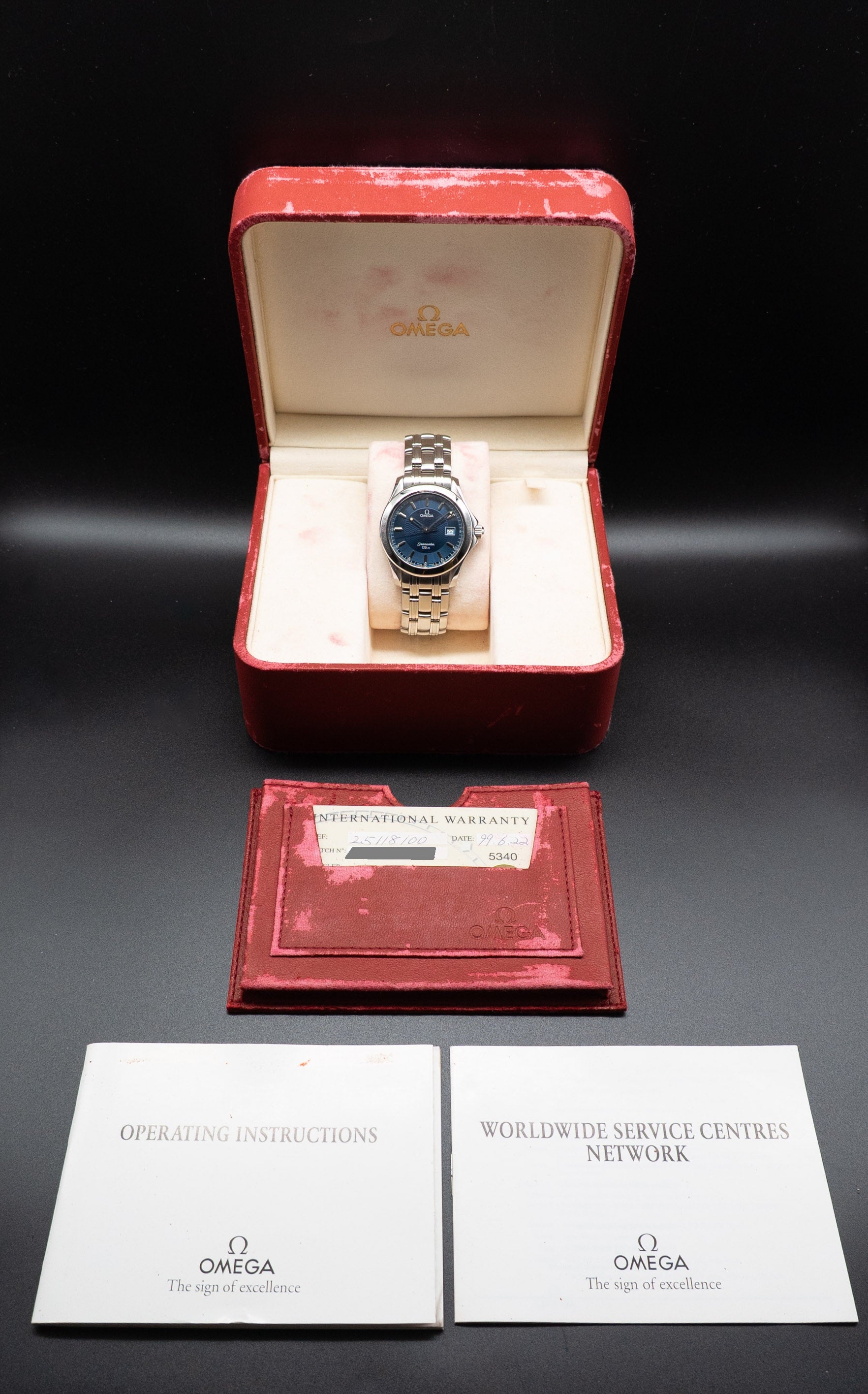 Omega Seamaster 120 2511.81, FULLSET de 1999, caja y PAPERS