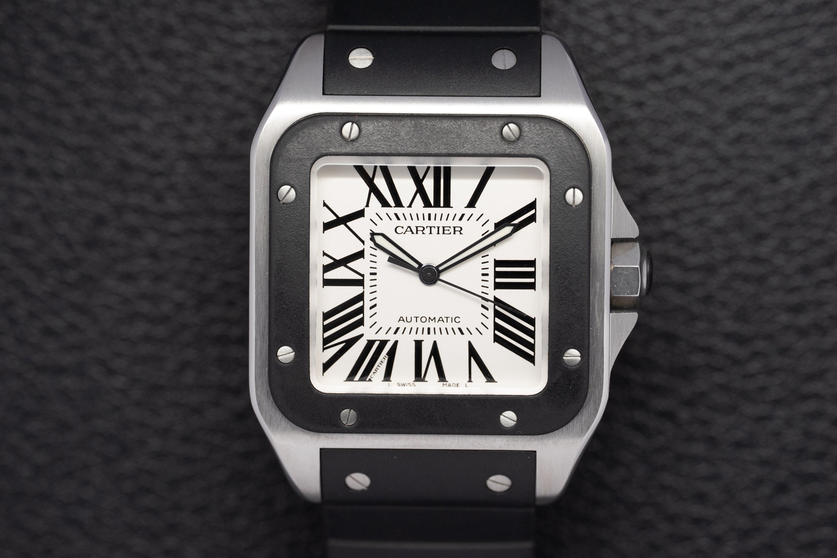 Cartier Santos W20121U2 FULLSET de 2008, caja y PAPERS