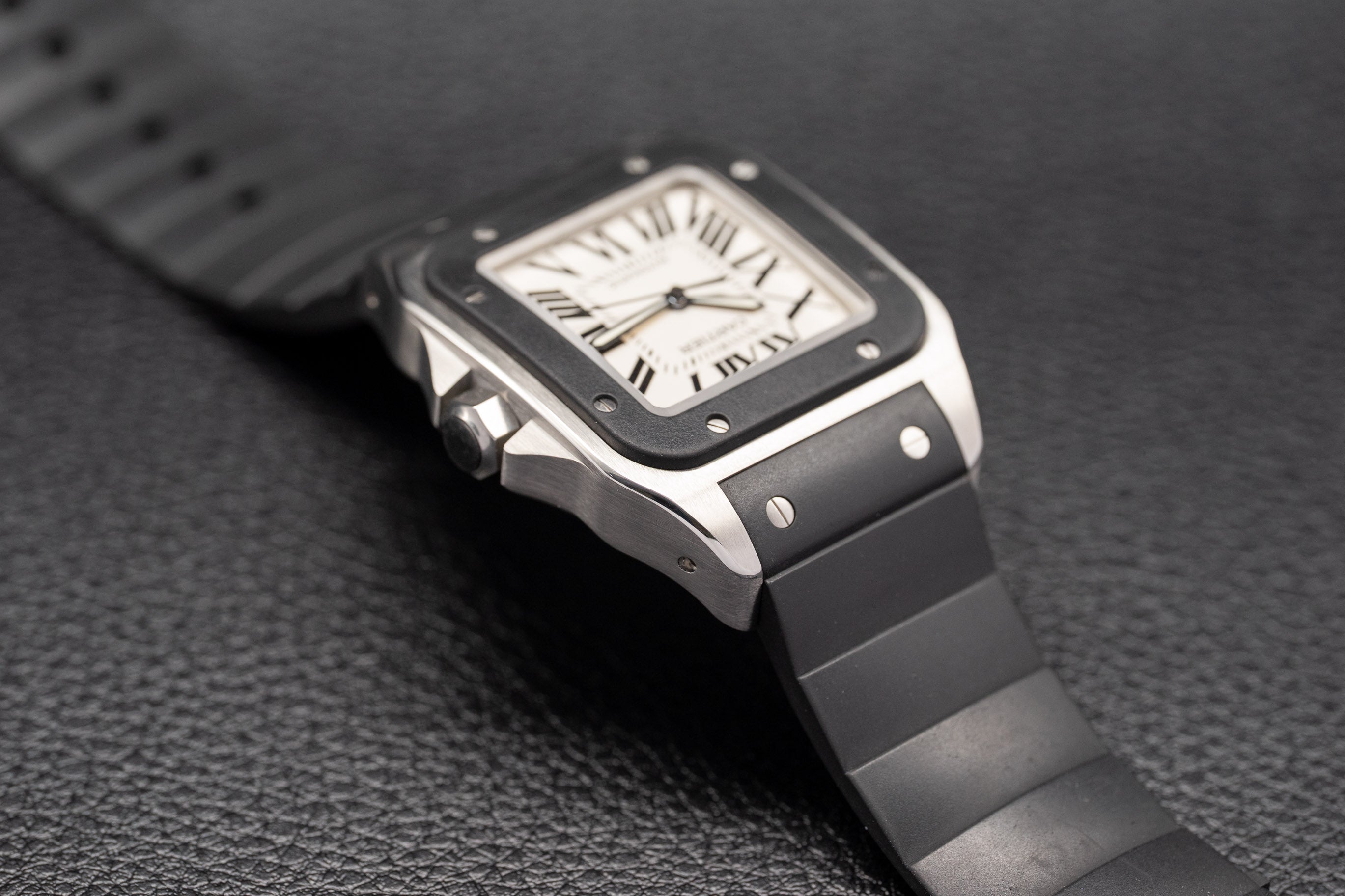 Cartier Santos W20121U2 FULLSET de 2008, caja y PAPERS