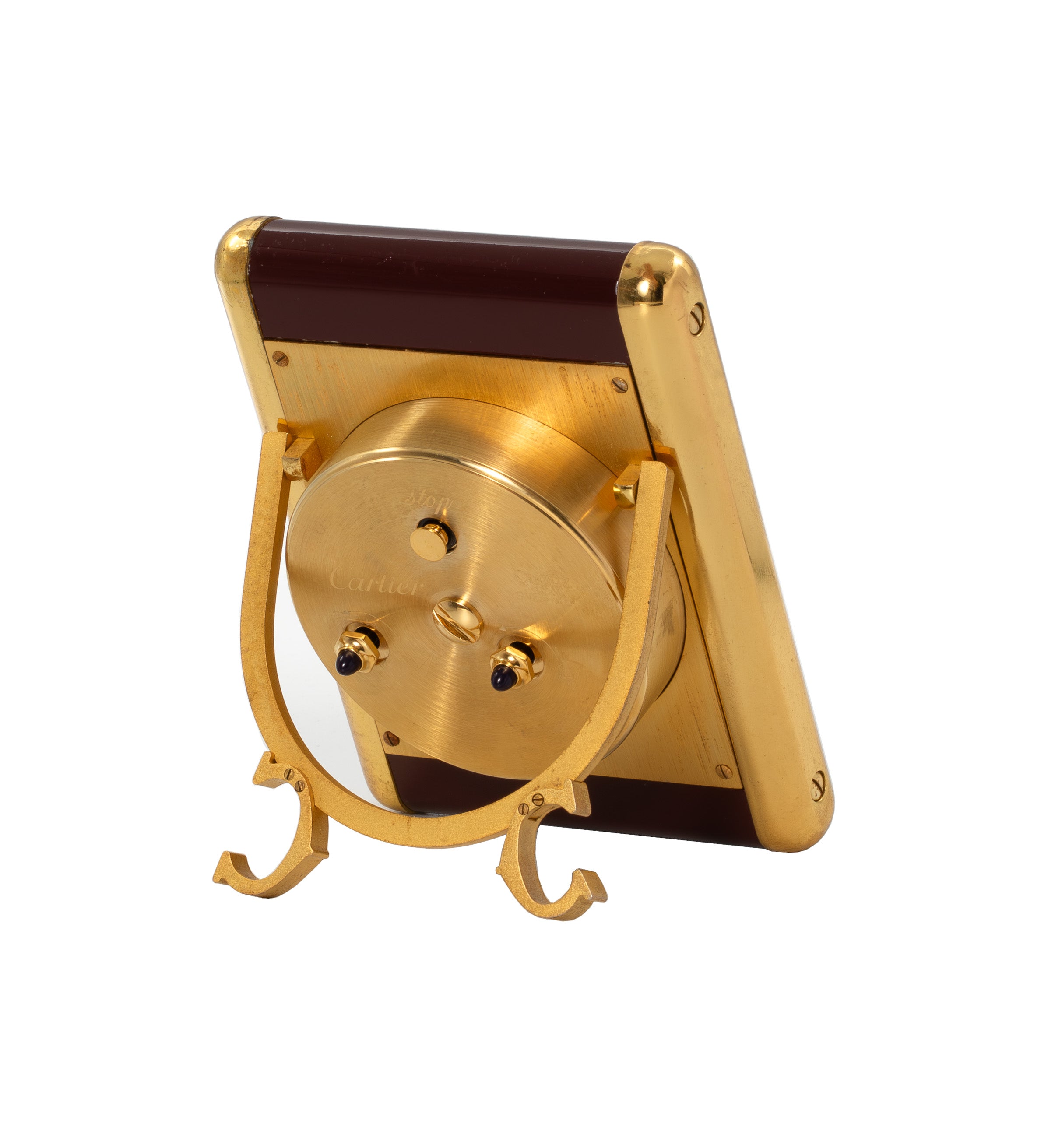 Horloge de bureau Cartier Tank 7505, ensemble complet, coffret Cartier Paris + papiers