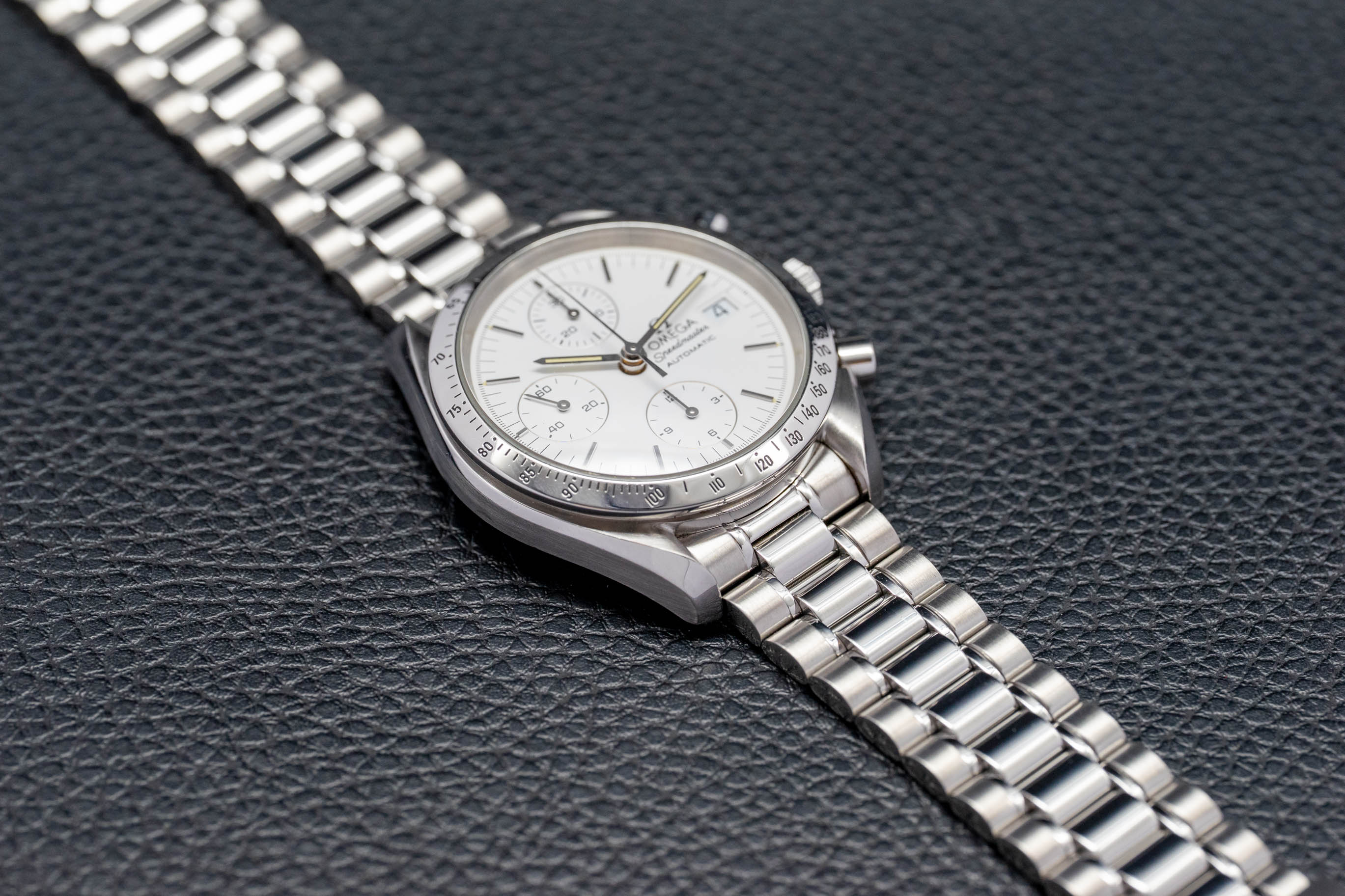 Omega Speedmaster Date 3511.20, esfera blanca, 1995