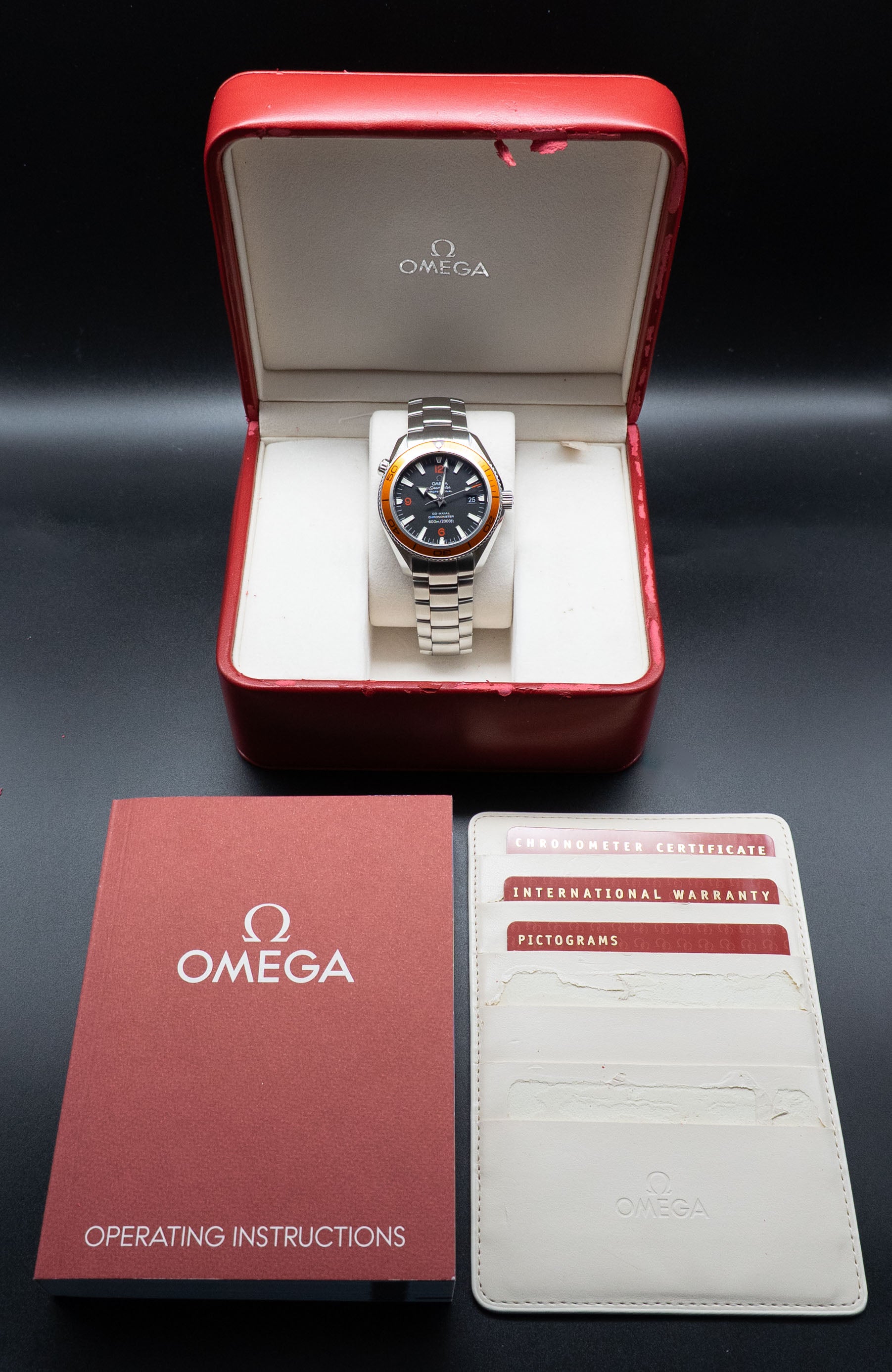 Omega Seamaster Planet Ocean 2209.50 FULLSET 2011, scatola e PAPERS