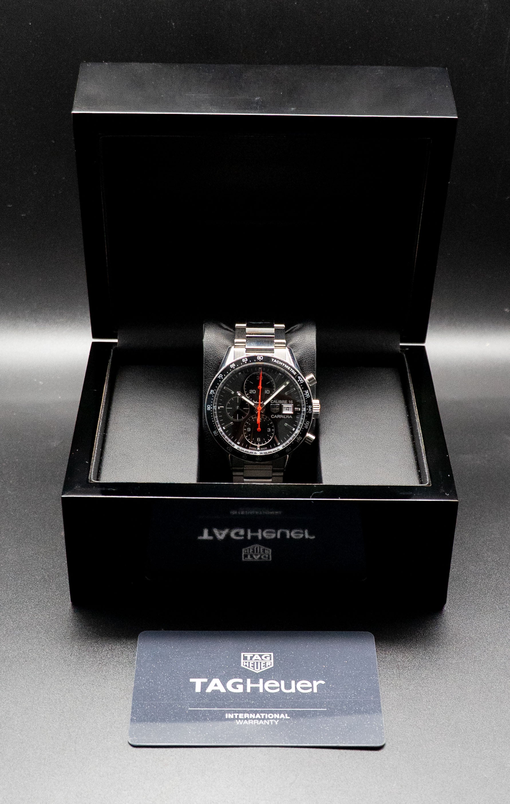 Tag Heuer Carrera Calibre 16 CV201A Black Dial 2013 Papers