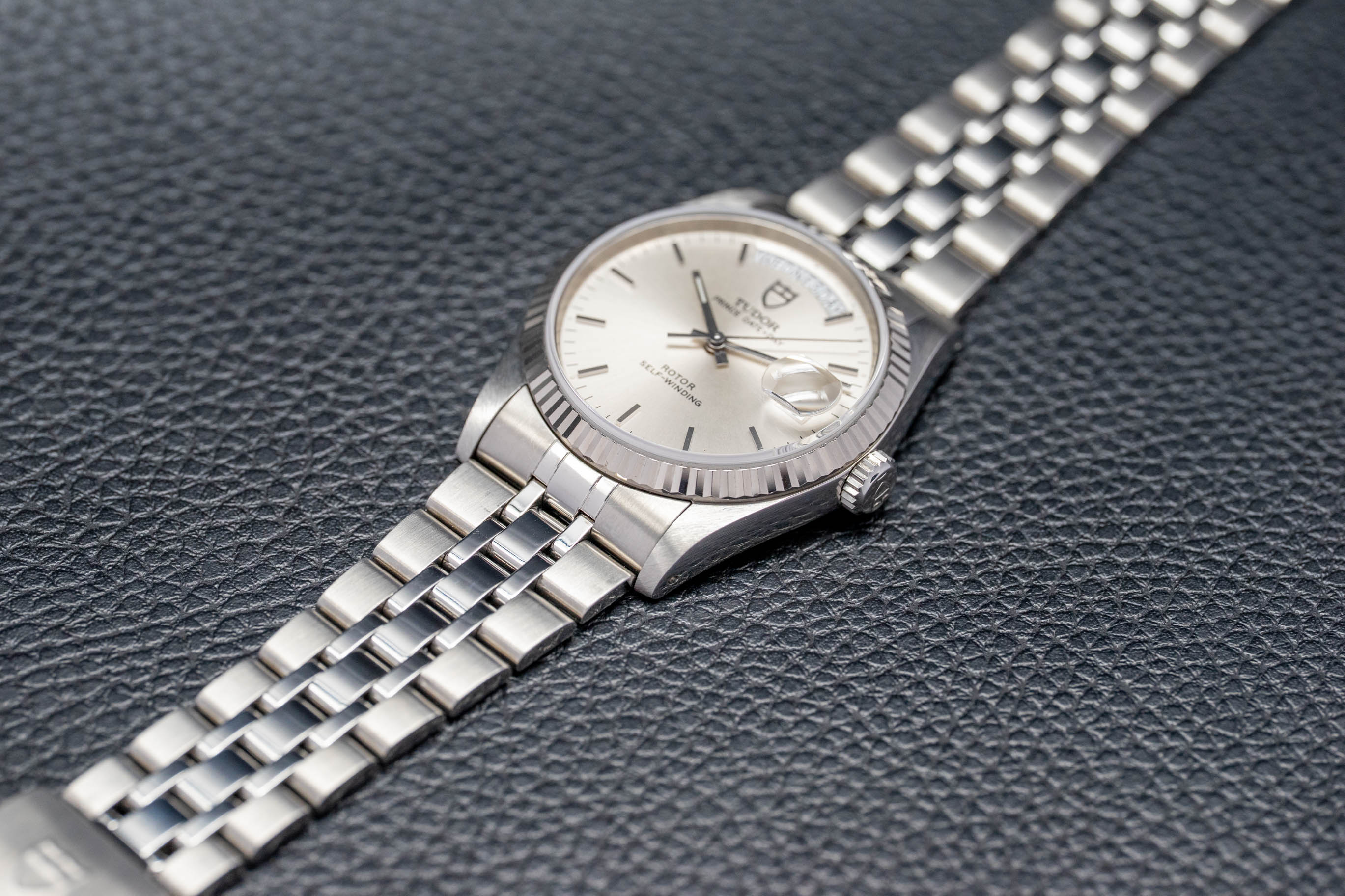 Tudor Date-Day 76214 Silver Dial 2006 Papers