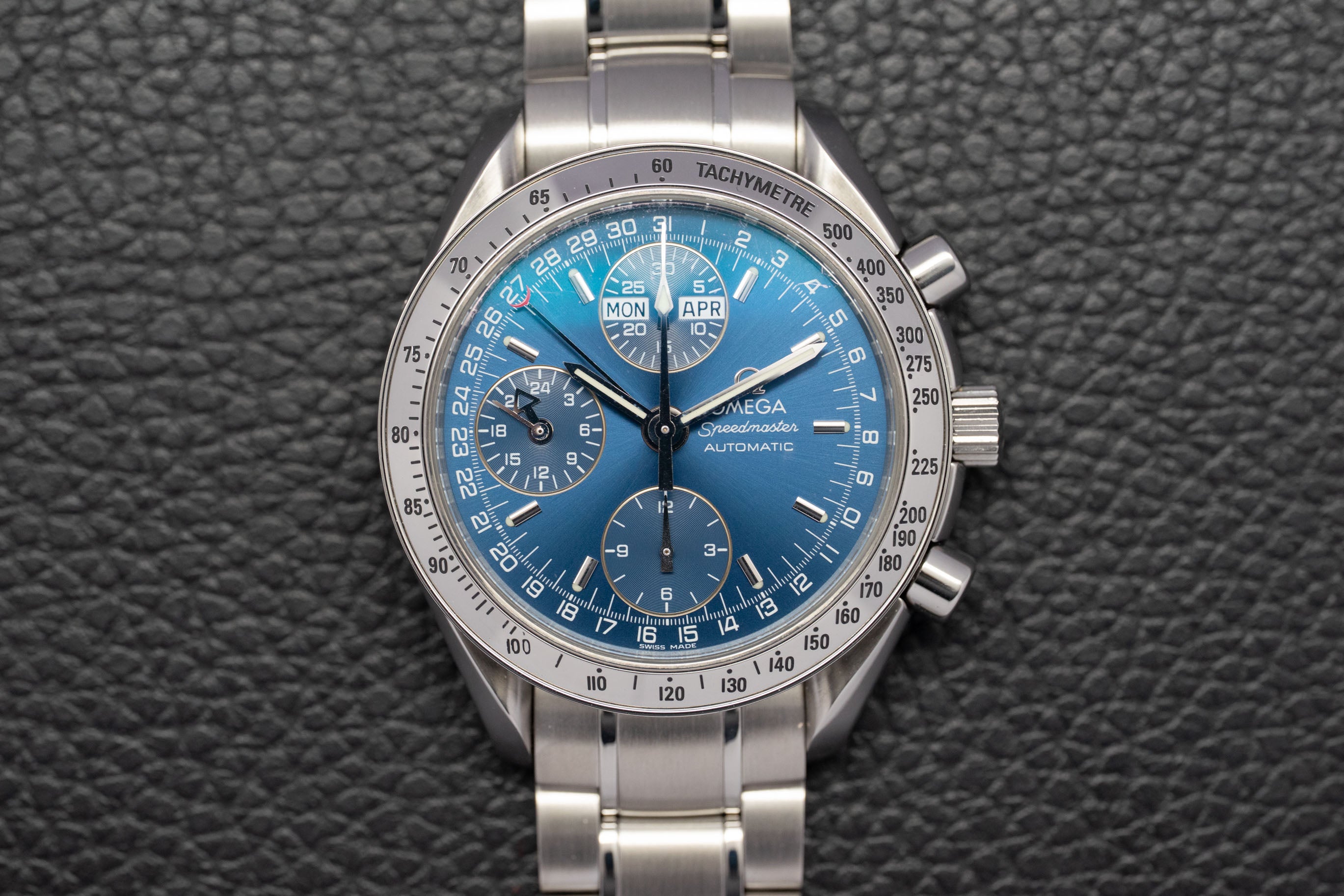 Omega Speedmaster Day Date 3523.80 Blue Dial 1998