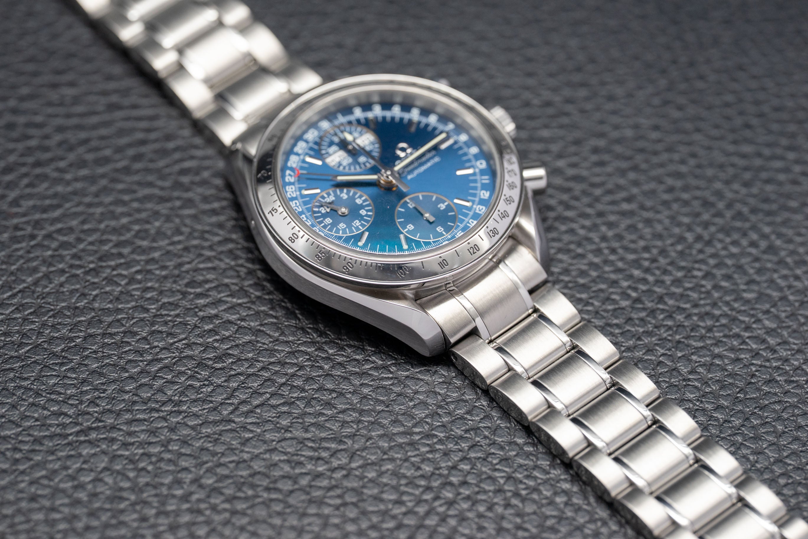 Omega Speedmaster Day Date 3523.80 Blue Dial 1998