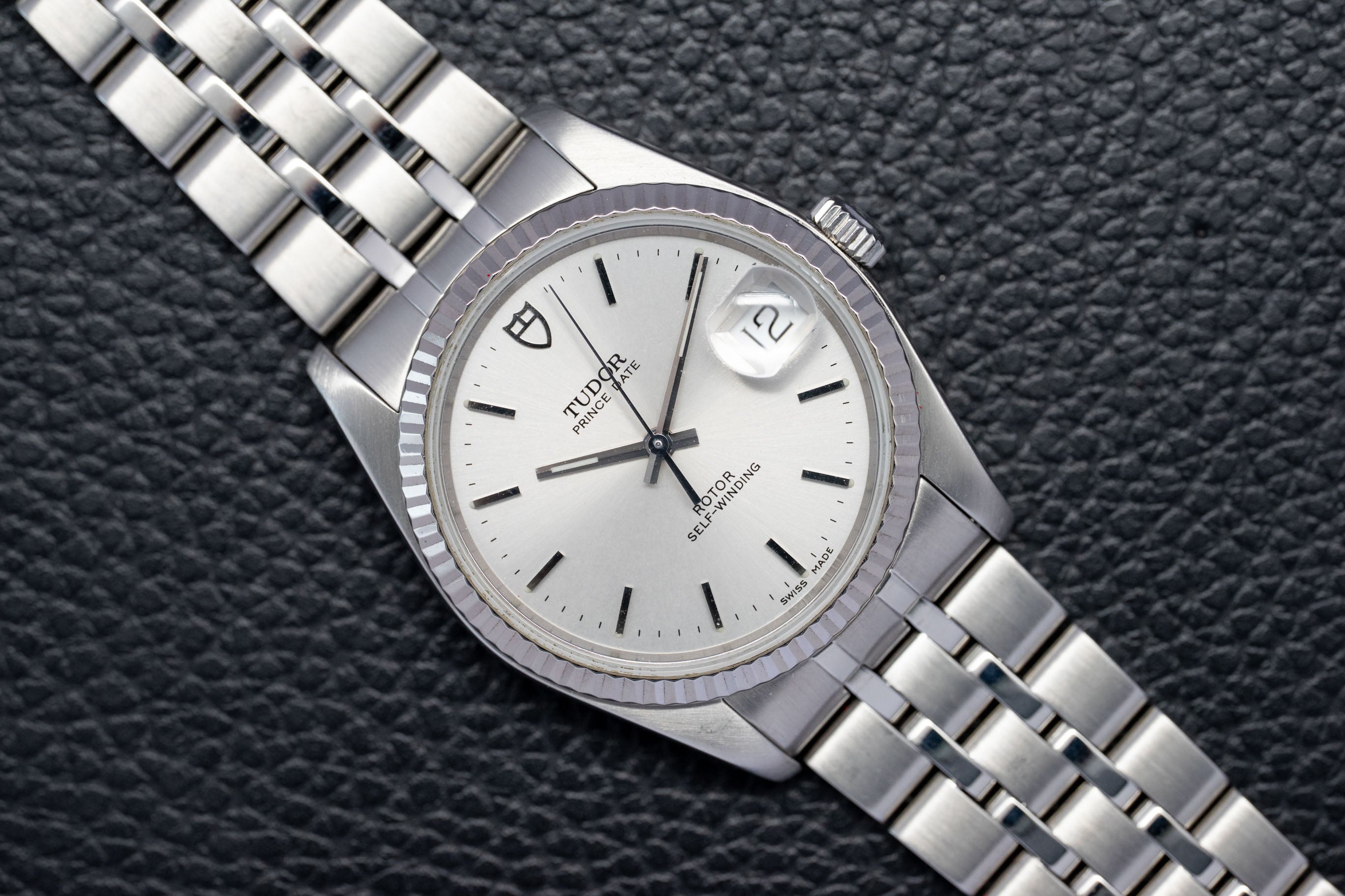 Tudor Date 74034 Silver Dial 2013 Papers