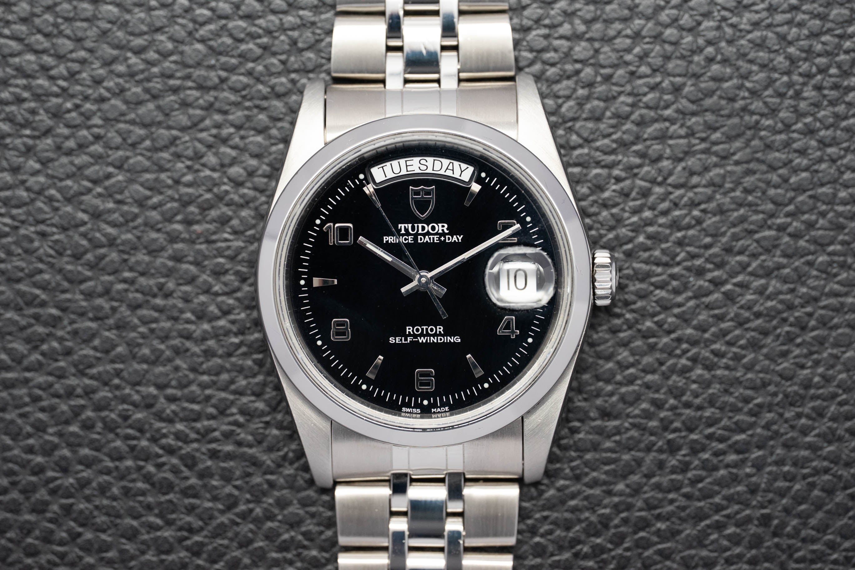 Tudor Date-Day 76200 Black Dial 2010 Papers