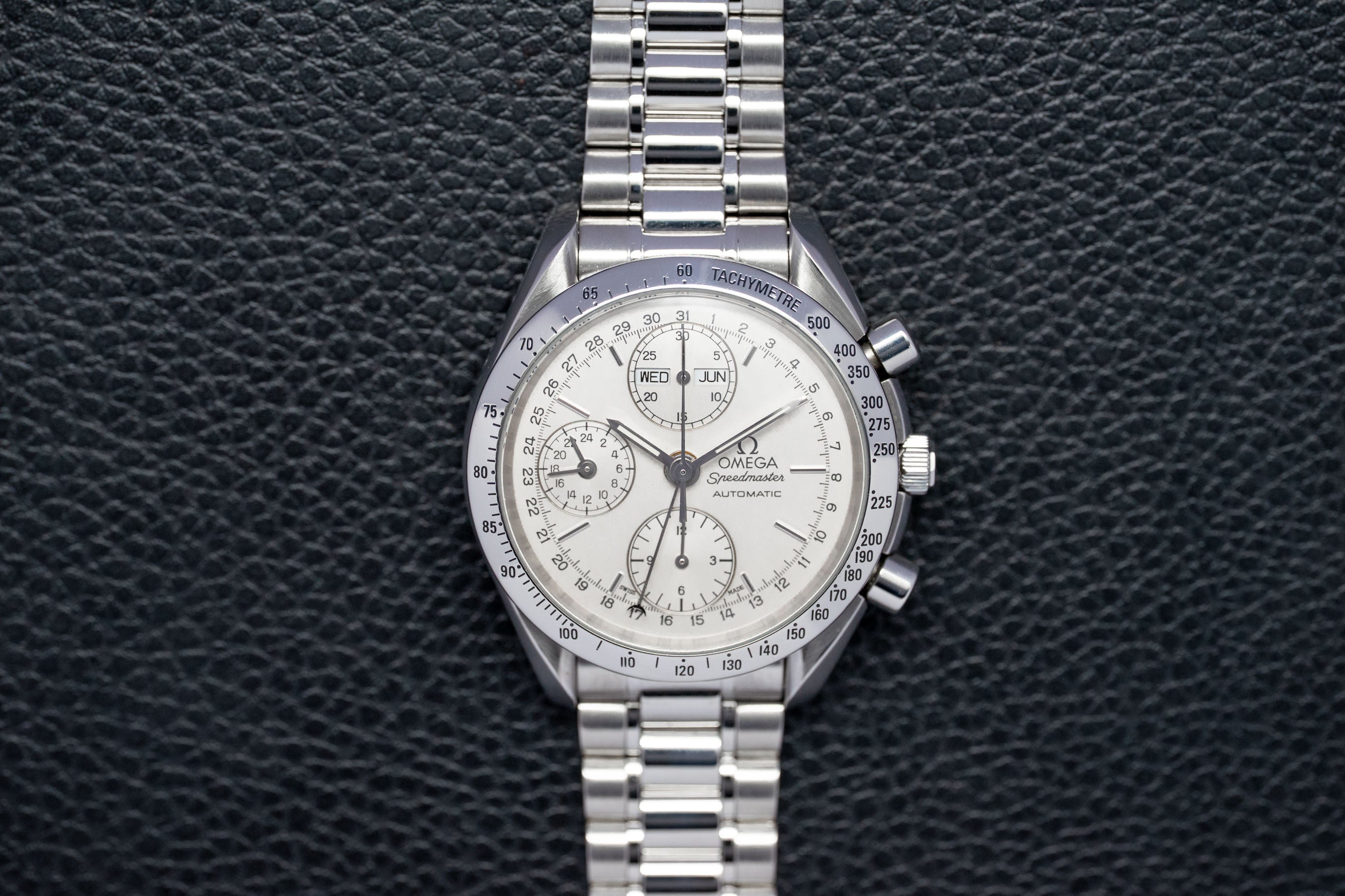 Omega Speedmaster Day Date 3521.30 Silver Dial 1998